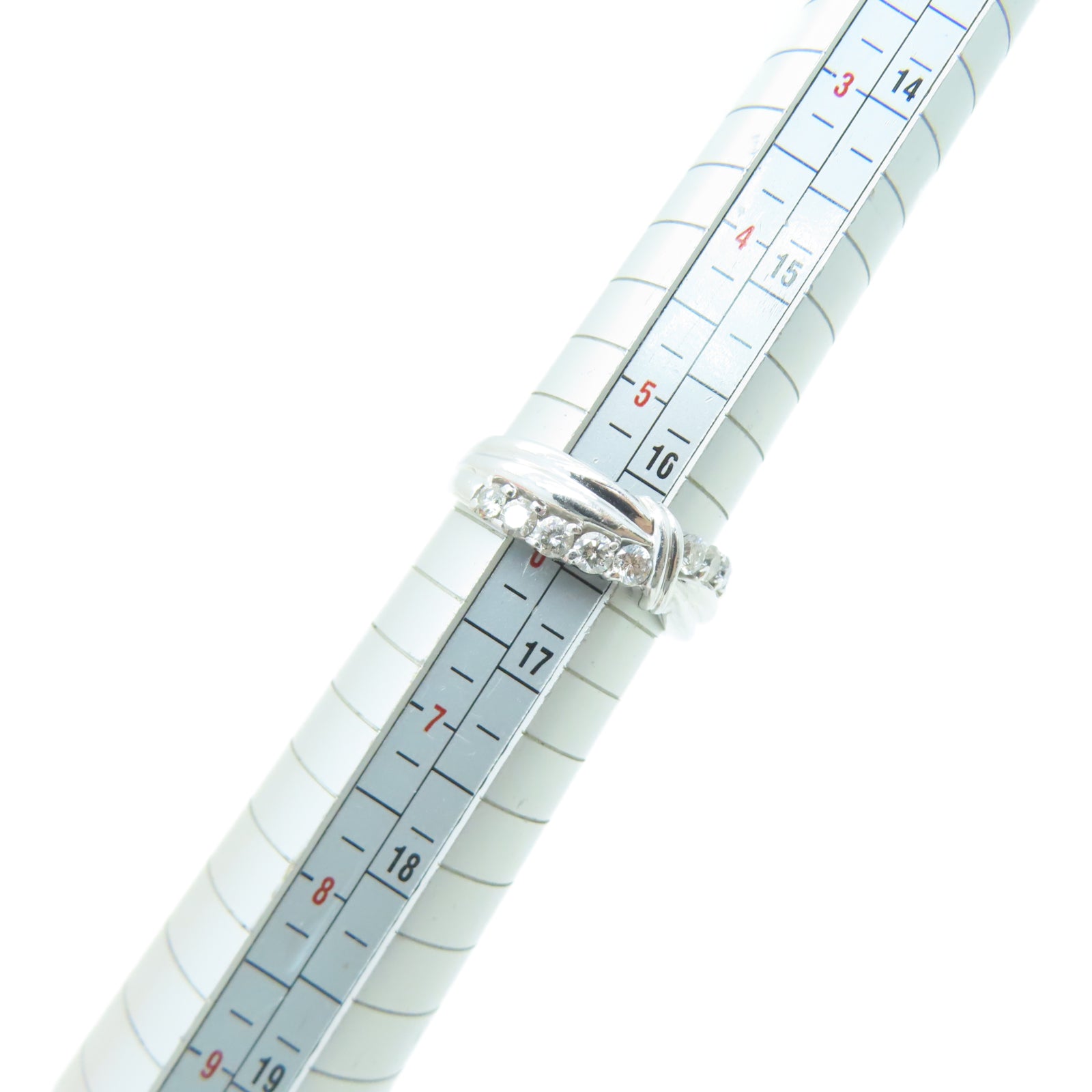 JEWELRY Pt900铂金Diamond 4.1g 0.50ct钻石戒指US#6