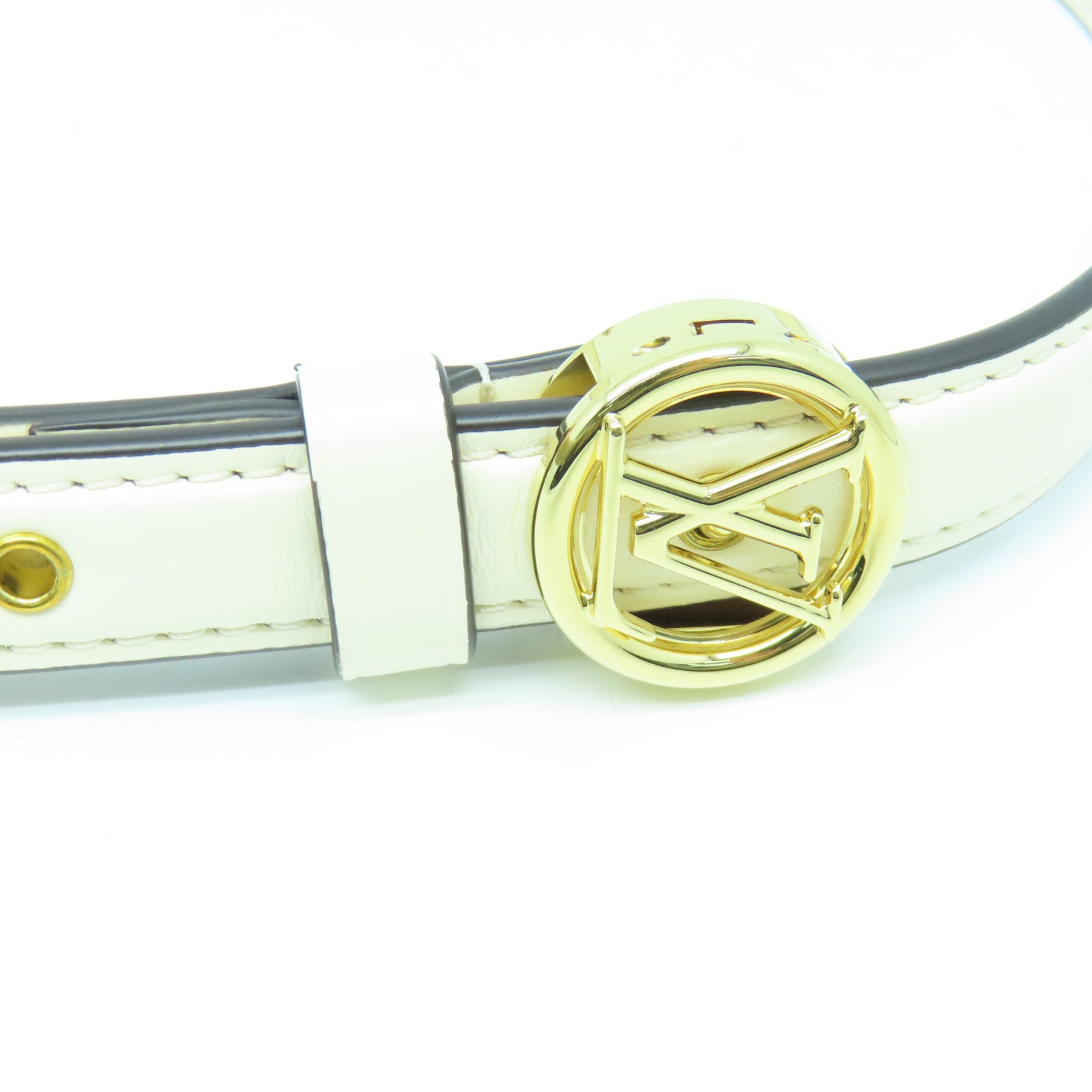 LOUIS VUITTON 牛皮皮革Pont 9 Soft PM金扣肩背袋白色
