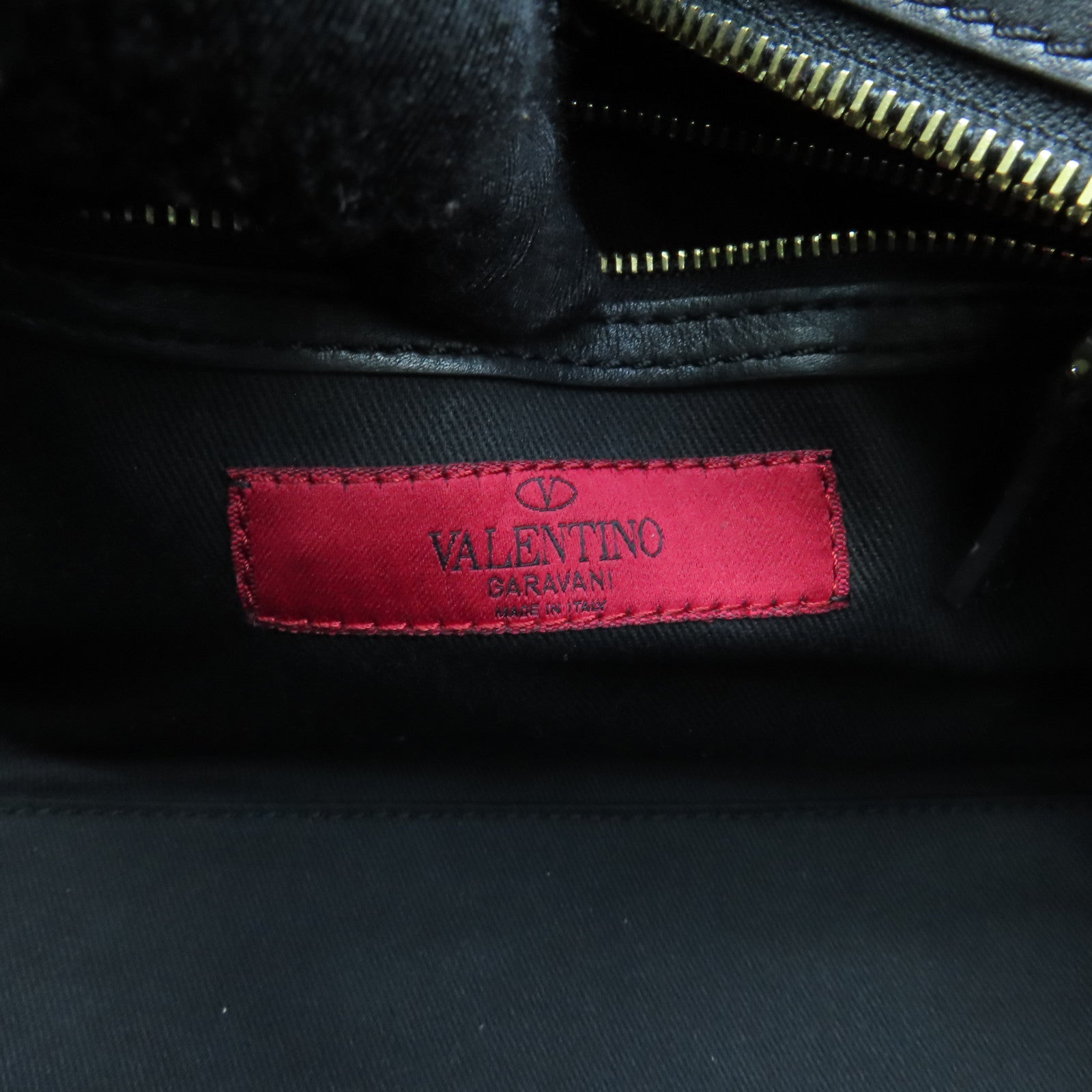 Valentino 牛皮皮革2way Shoulder Bag金扣手挽肩背兩用袋黑色