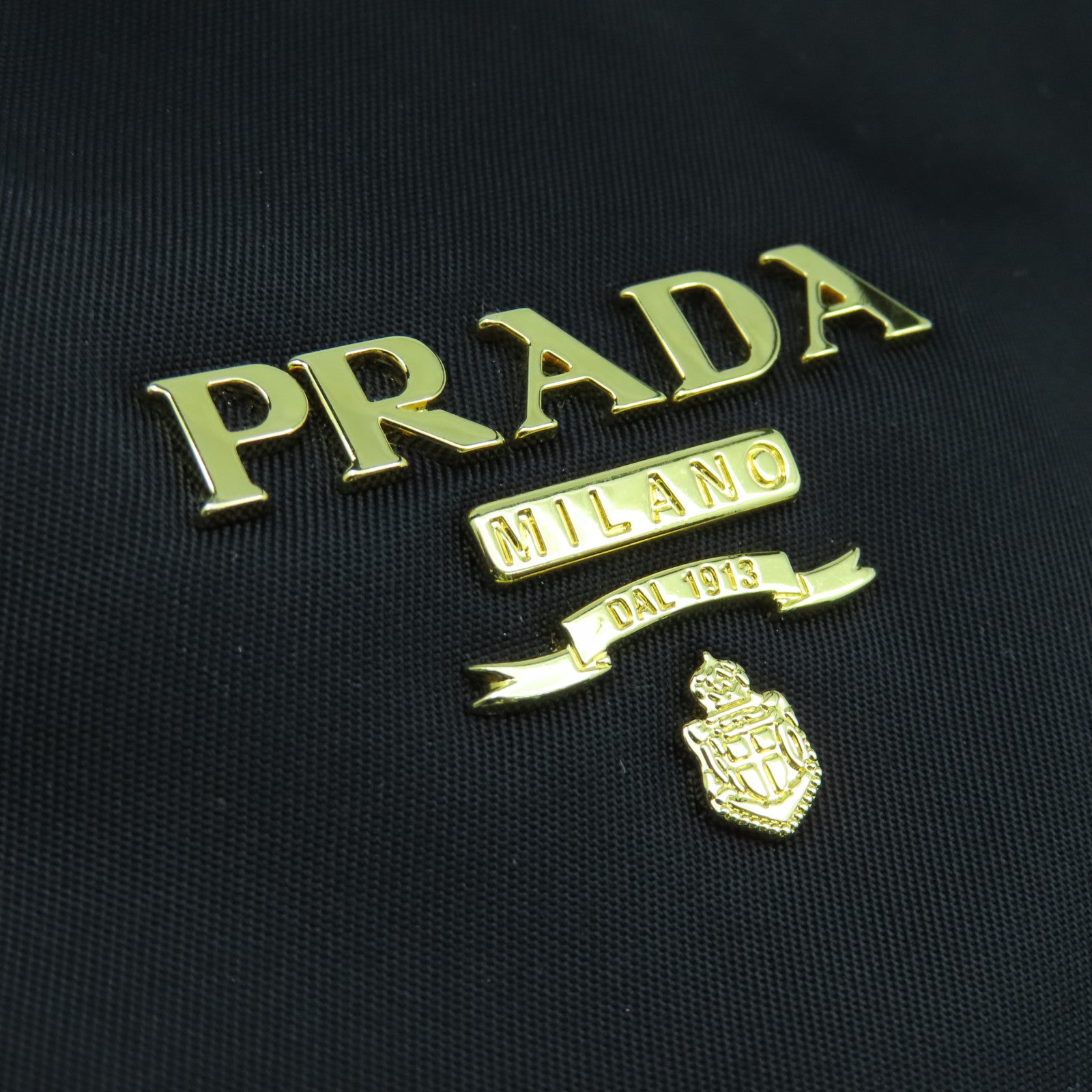 PRADA 尼龍Tote Bag金扣手挽袋黑色