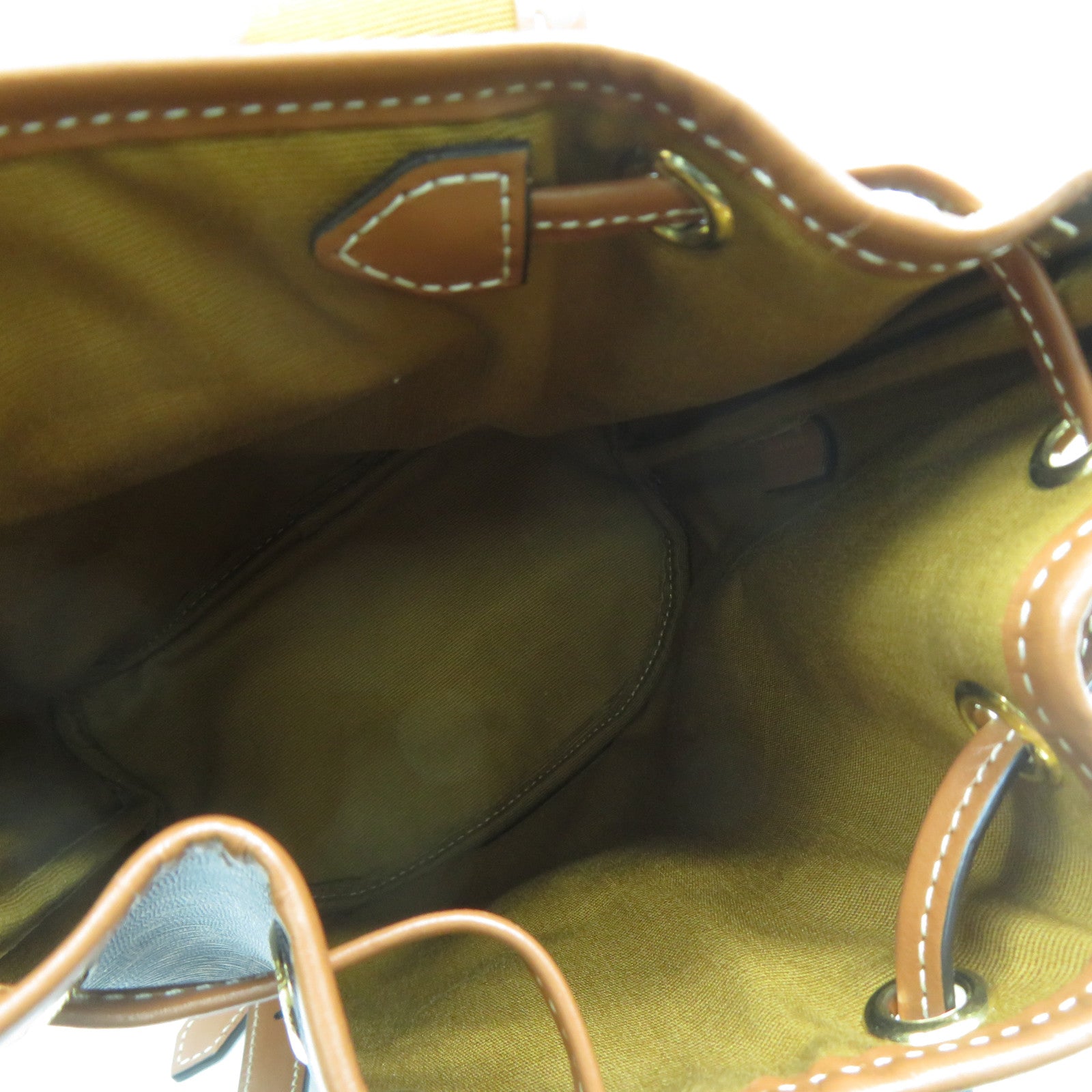 CELINE 塗層帆布Triomphe Mini Backpack金扣背包啡色
