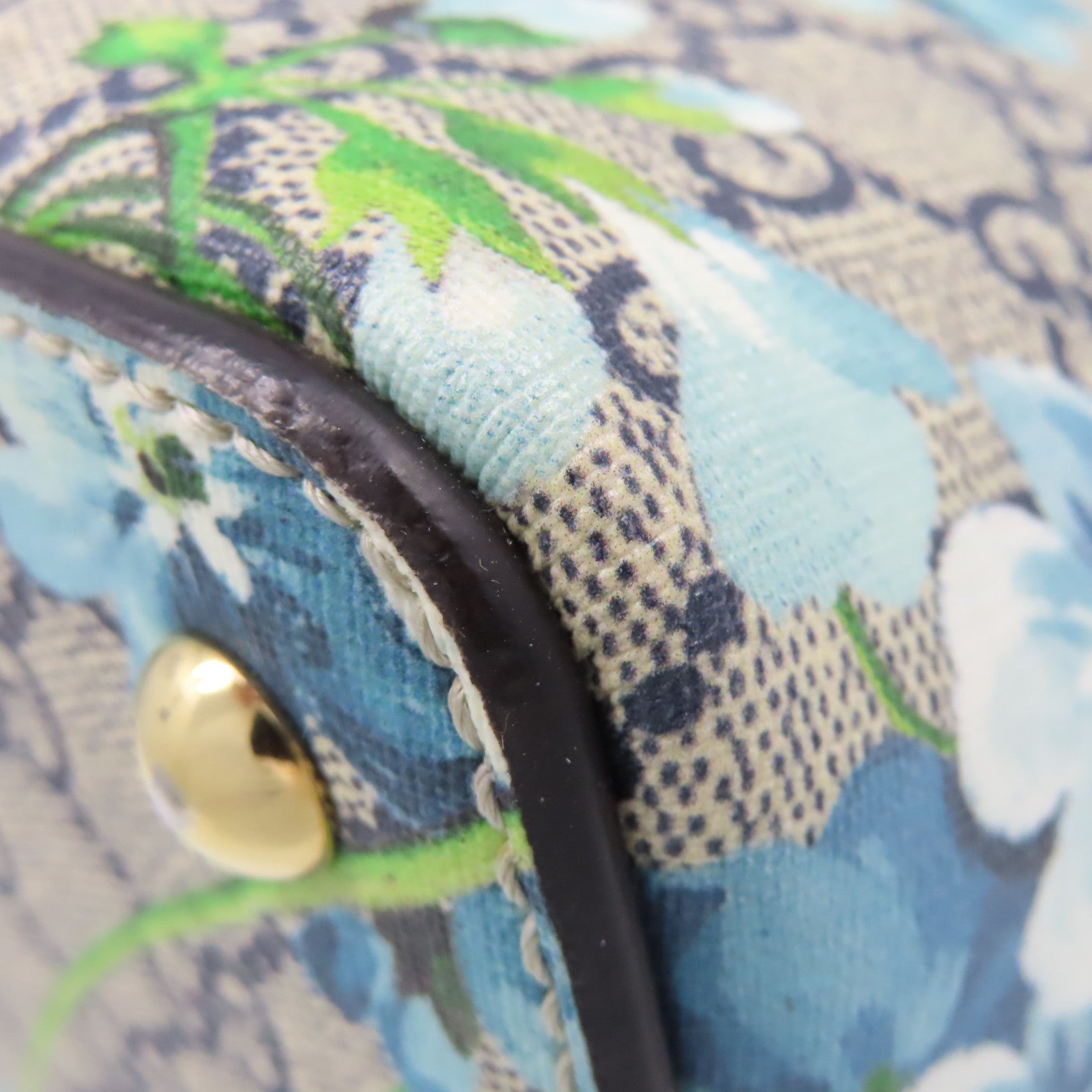 GUCCI 塗層帆布GG Blooms Floral 2Way Shoulder Bag手挽肩背兩用袋紅色/藍色
