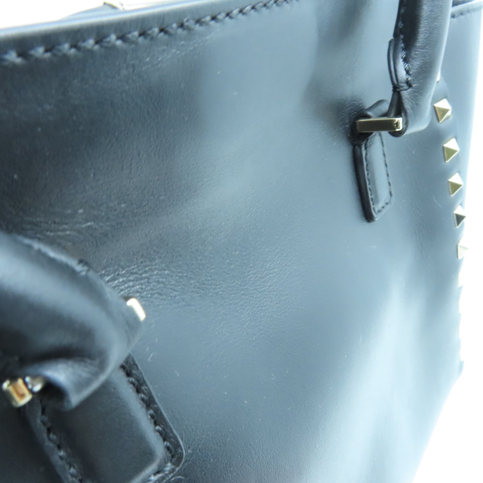 Valentino 牛皮皮革2way Shoulder Bag金扣手挽肩背兩用袋黑色