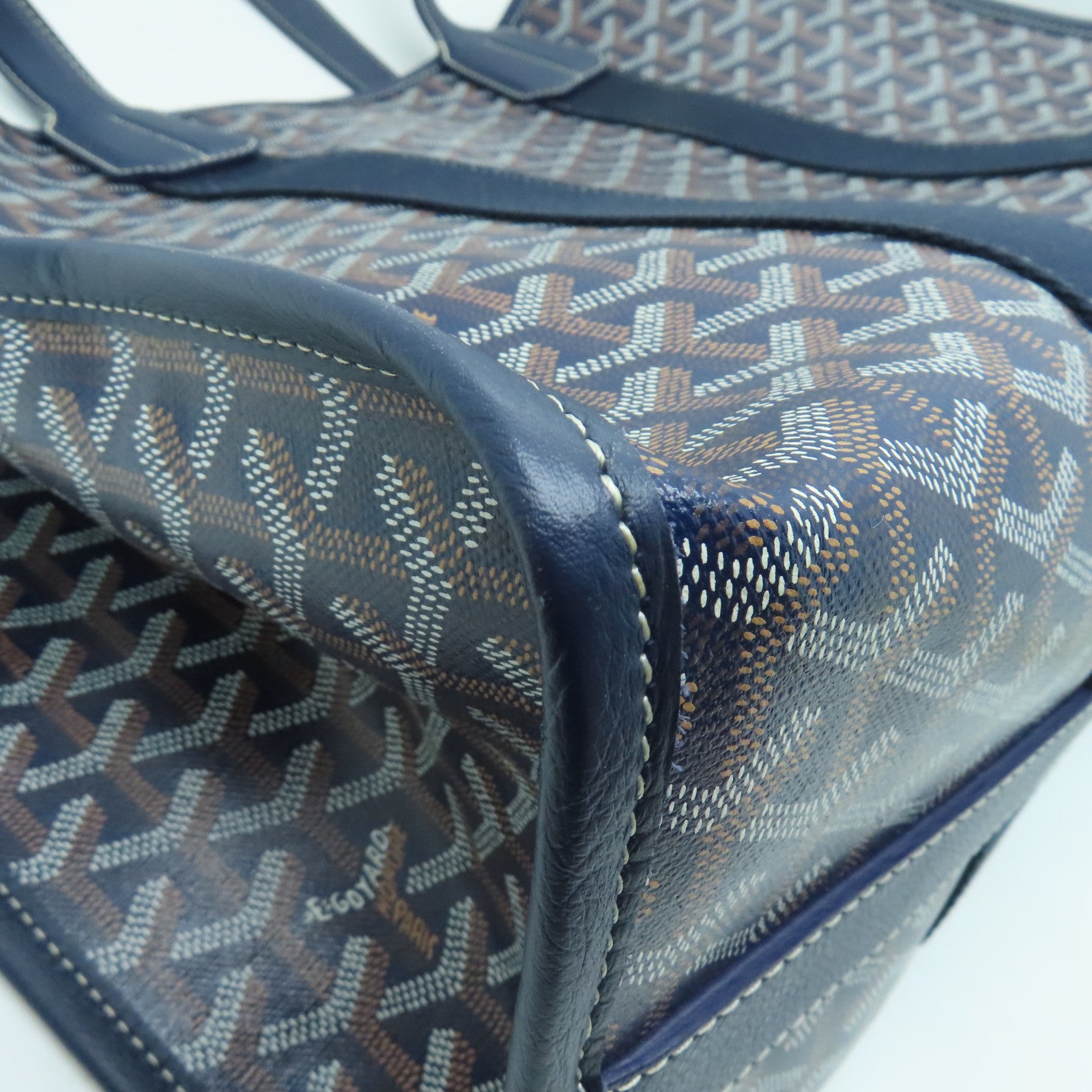 GOYARD 塗層帆布Villette Tote Bag MM手挽袋深藍色/藍色