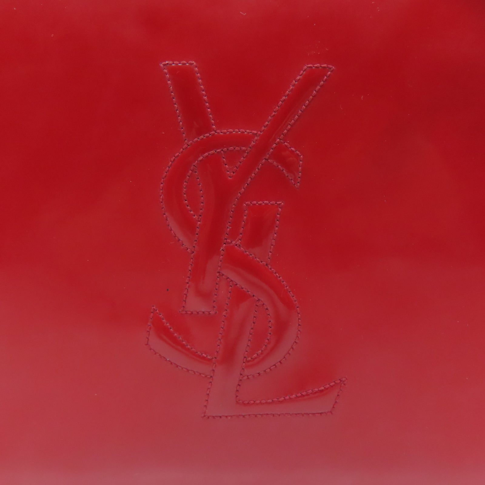 YVES SAINT LAURENT 漆皮皮革Clutch金扣手拿包紅色