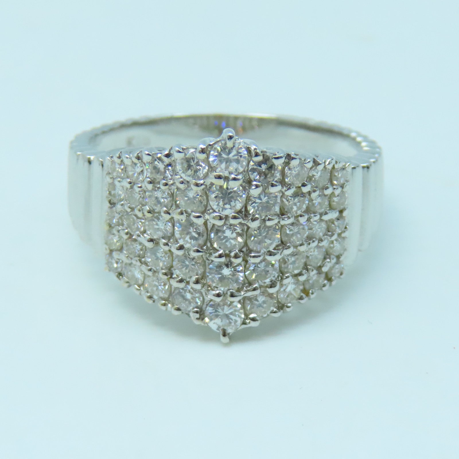 JEWELRY 18K White Gold Diamond Ring 1.03ct Diamond Ring US#6.75