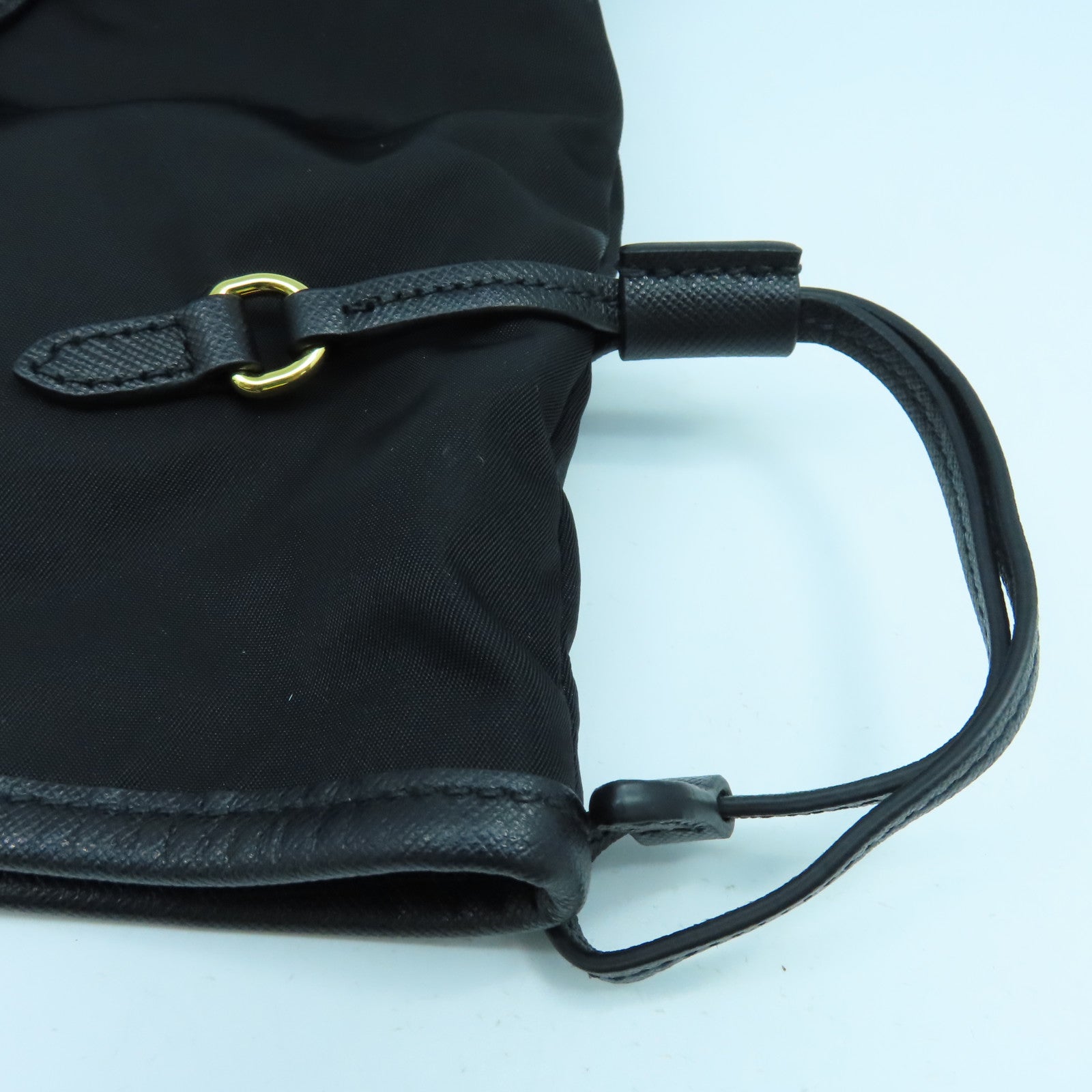 PRADA 尼龍Tote Bag金扣手挽袋黑色