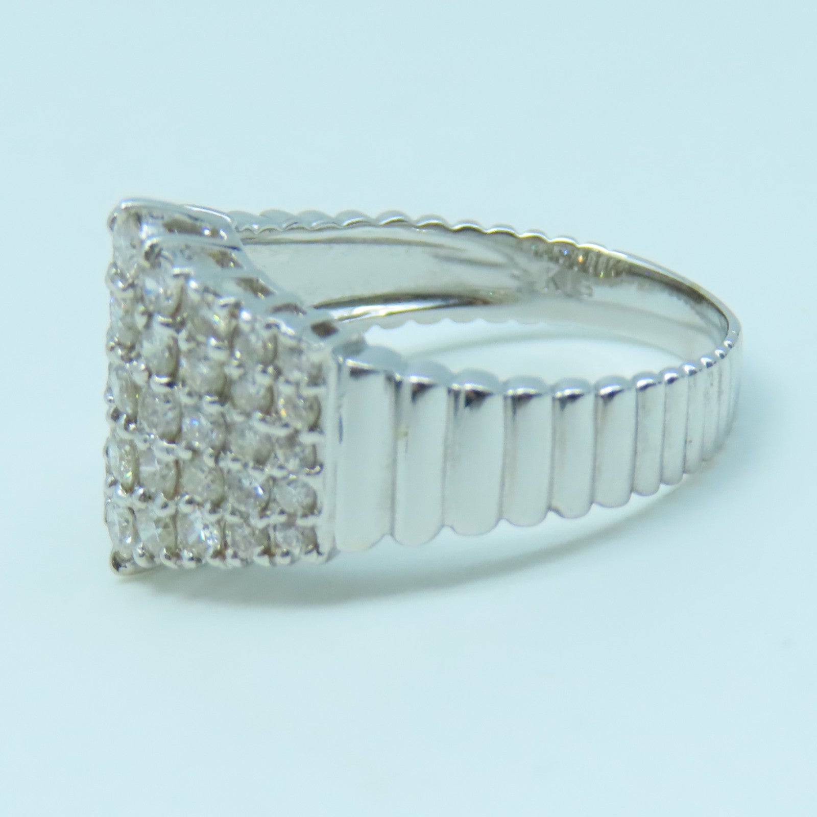 JEWELRY 18K White Gold Diamond Ring 1.03ct Diamond Ring US#6.75