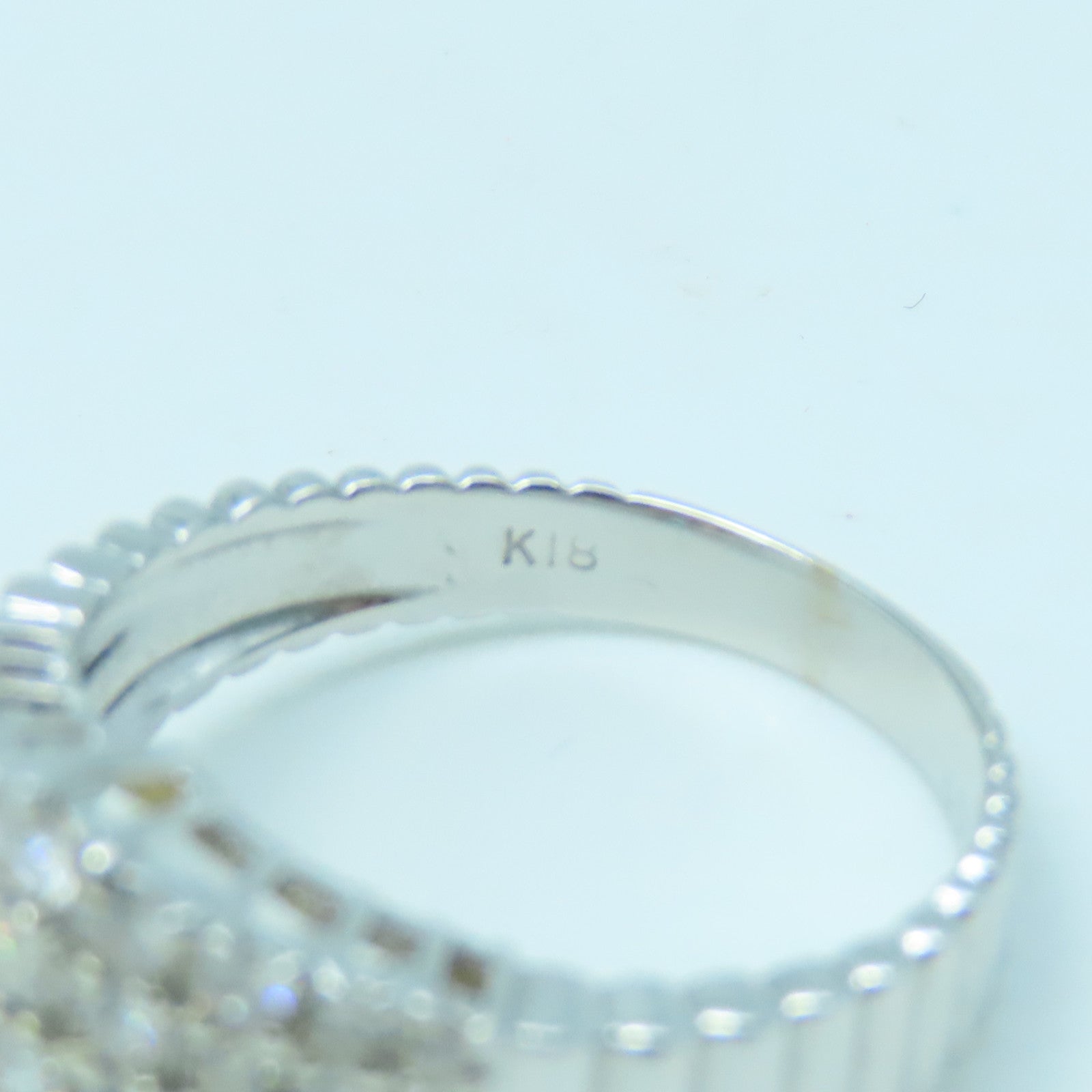 JEWELRY 18K White Gold Diamond Ring 1.03ct Diamond Ring US#6.75