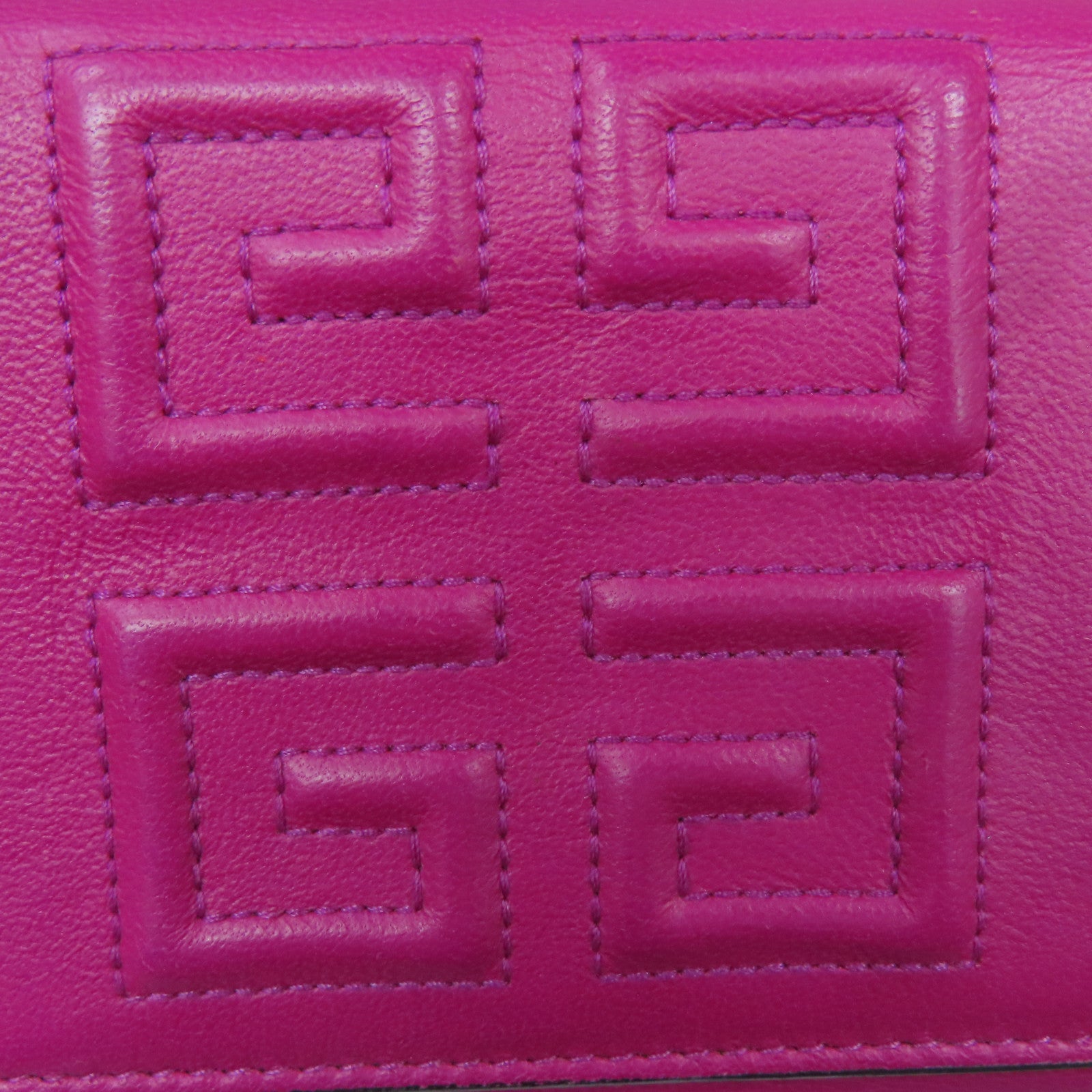 GIVENCHY 羊皮皮革Wallet銀扣錢包粉紅色