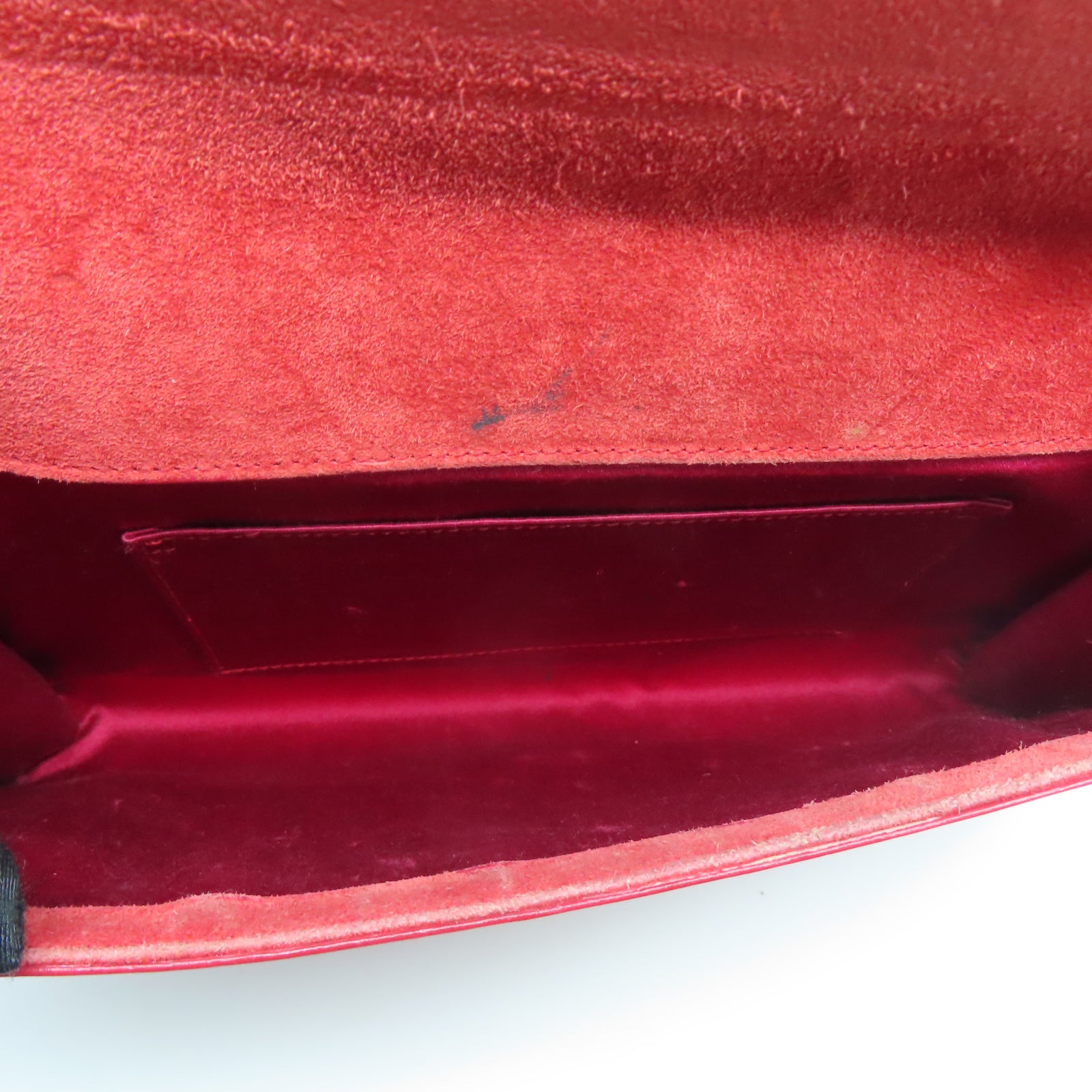 YVES SAINT LAURENT 漆皮皮革Clutch金扣手拿包紅色