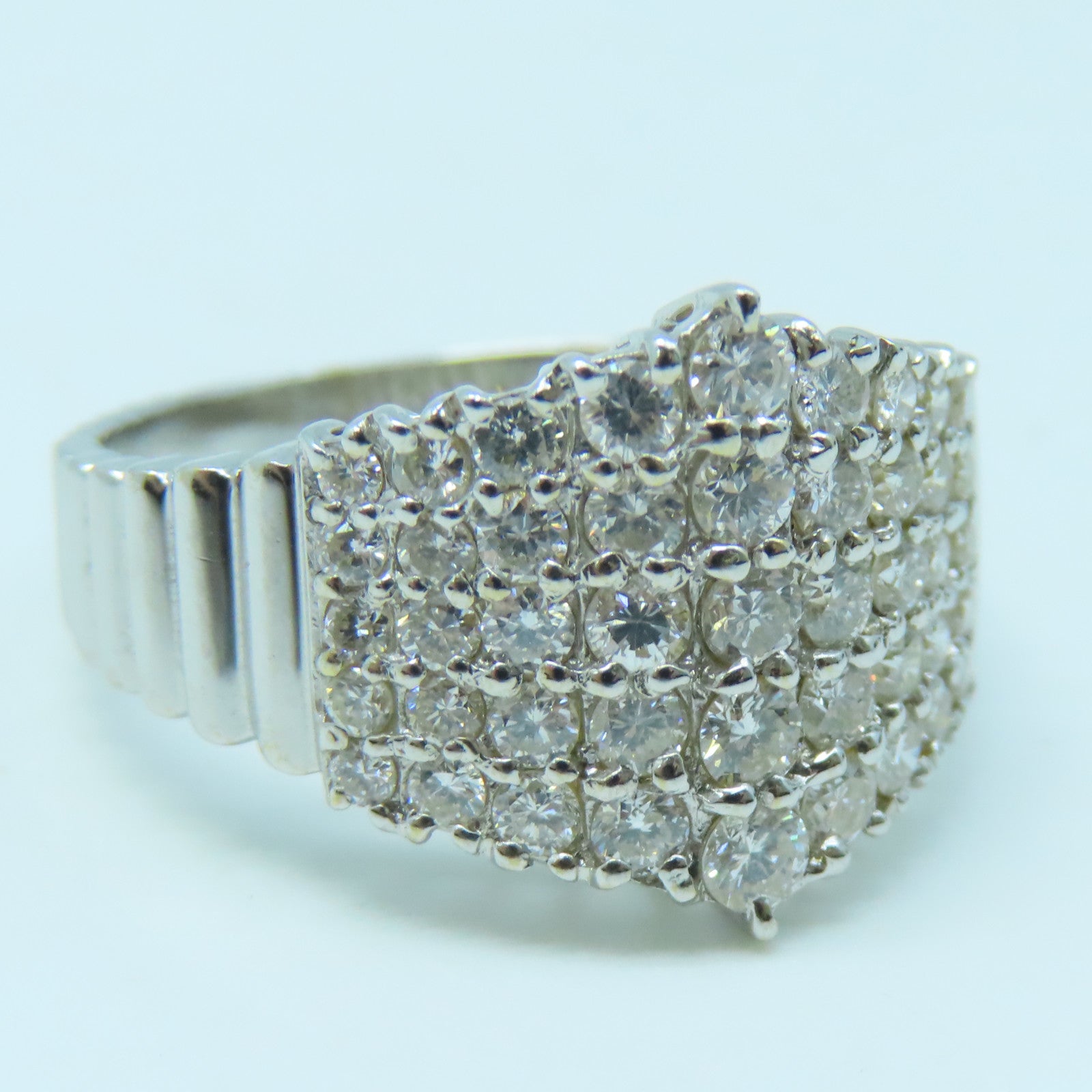 JEWELRY 18K White Gold Diamond Ring 1.03ct Diamond Ring US#6.75