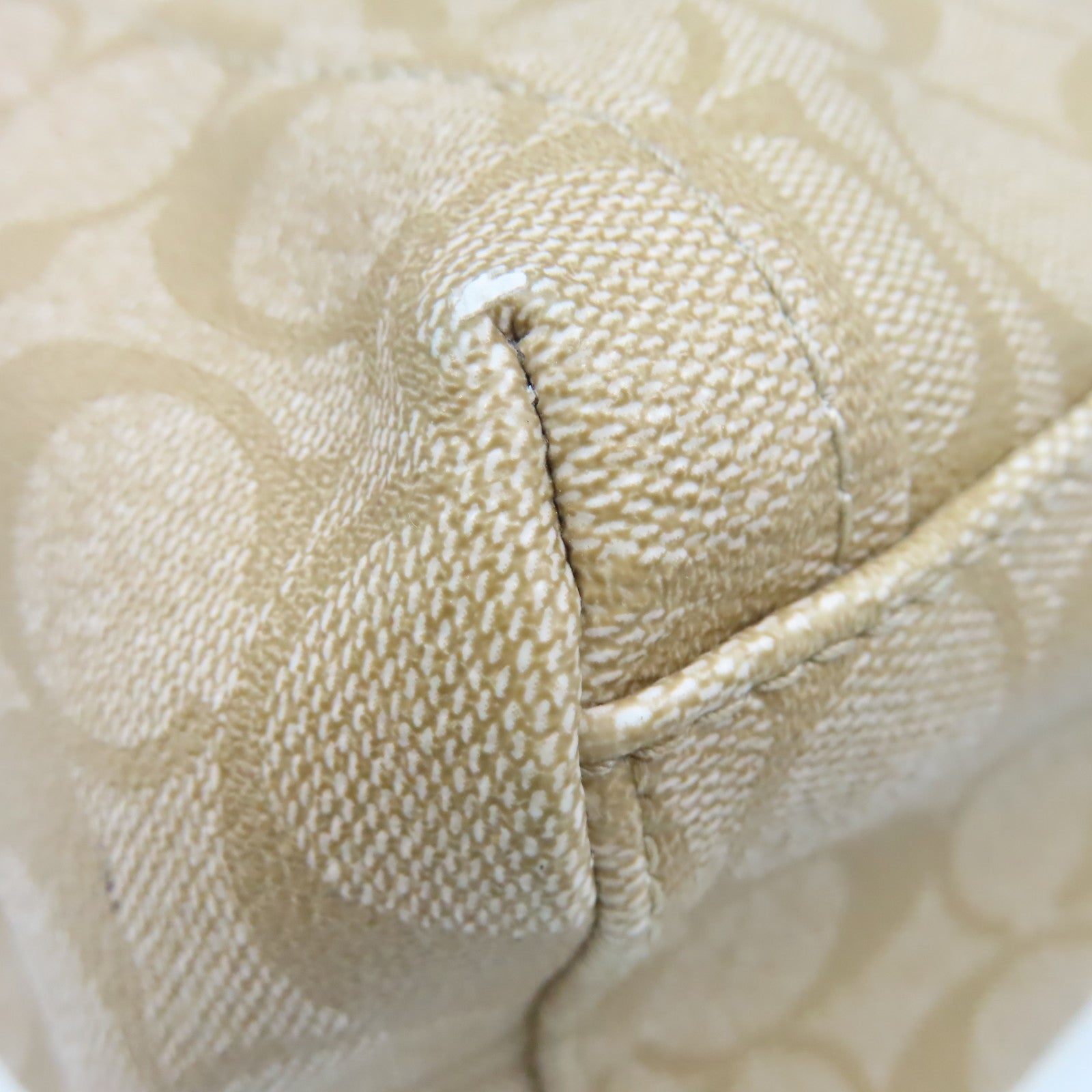 COACH 塗層帆布2Way Shoulder Bag手挽肩背兩用袋啡色/粉紅色