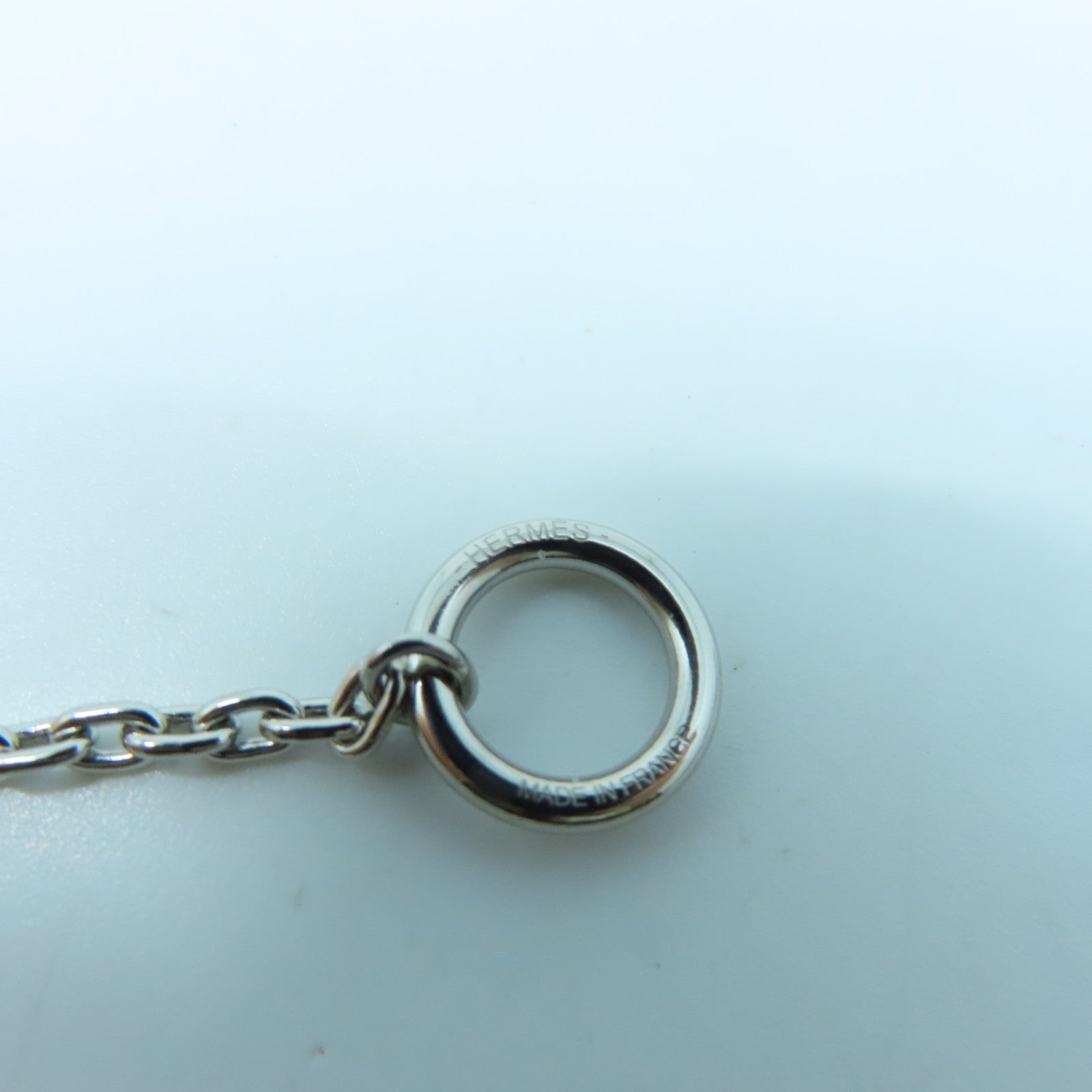 HERMES Vulcanium金屬Chaine d'Ancre Necklace銀扣項鍊棕色