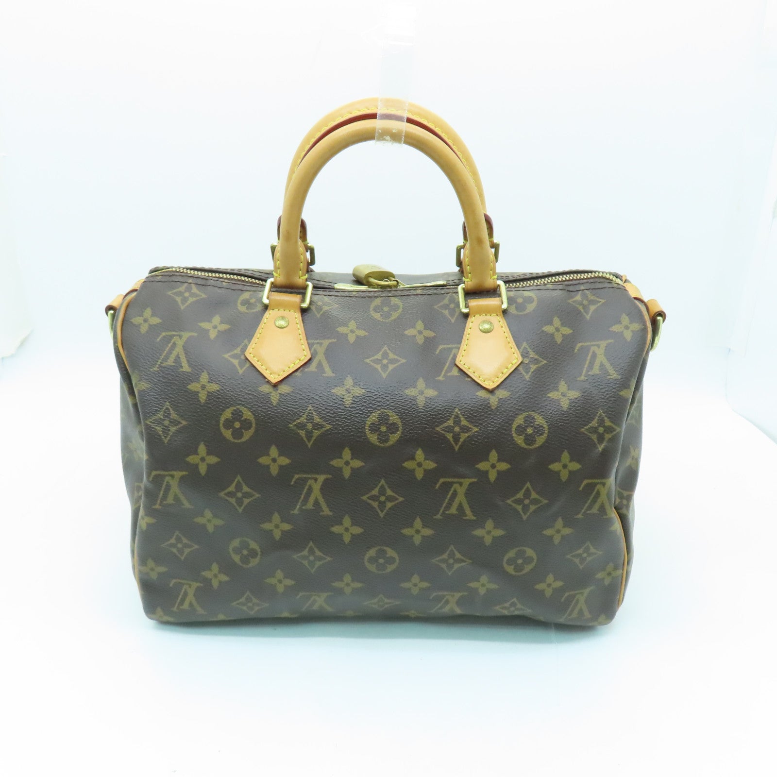 LOUIS VUITTON Monogram Speedy Bandouliere 30金扣手挽肩背兩用袋啡色
