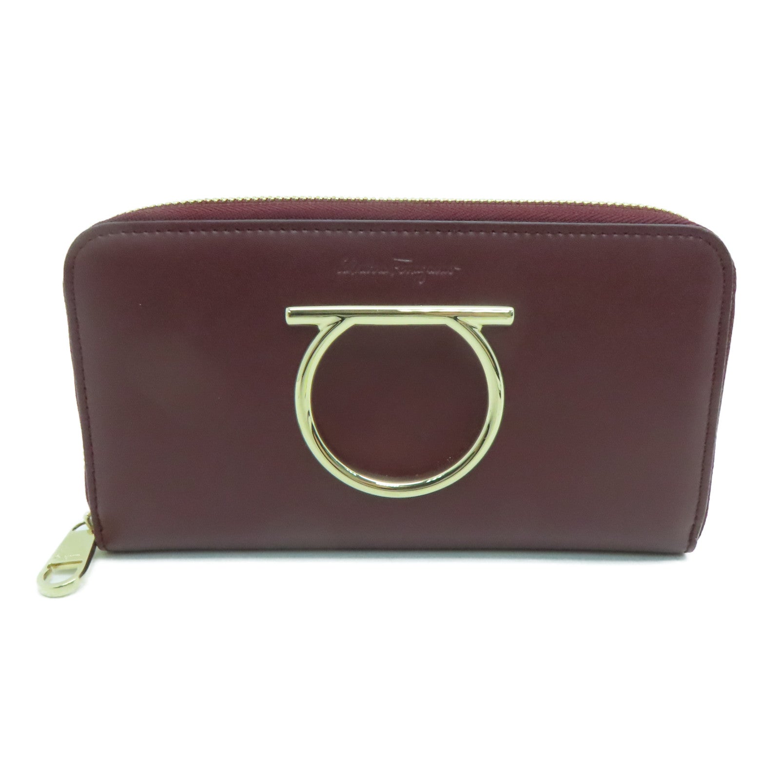 Salvatore Ferragamo 牛皮皮革Long Wallet金扣长钱包红色