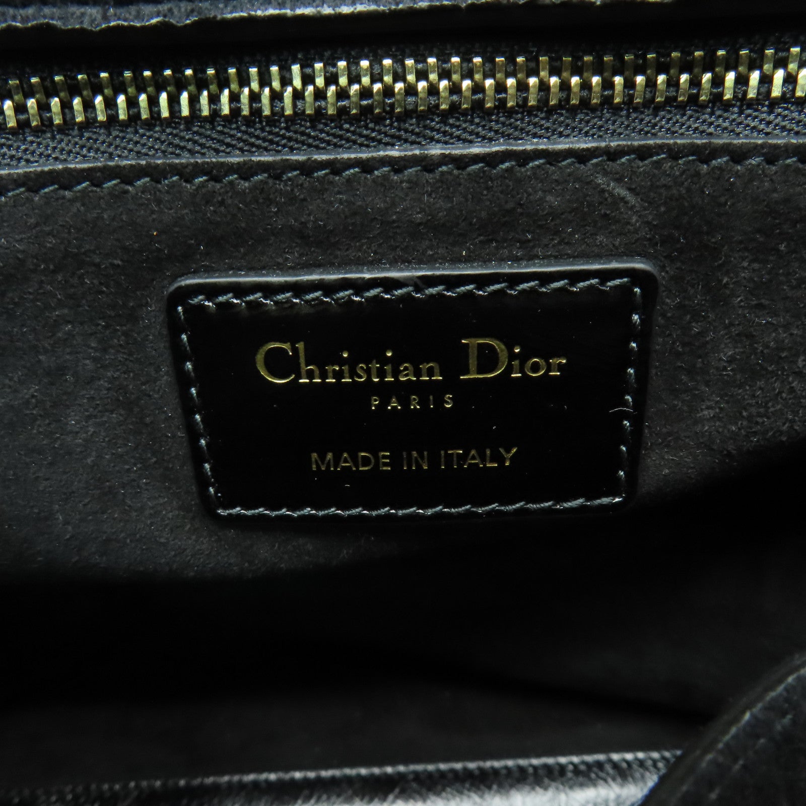 Dior 塗層皮革Lady Dior Hand Bag金扣手挽袋黑色