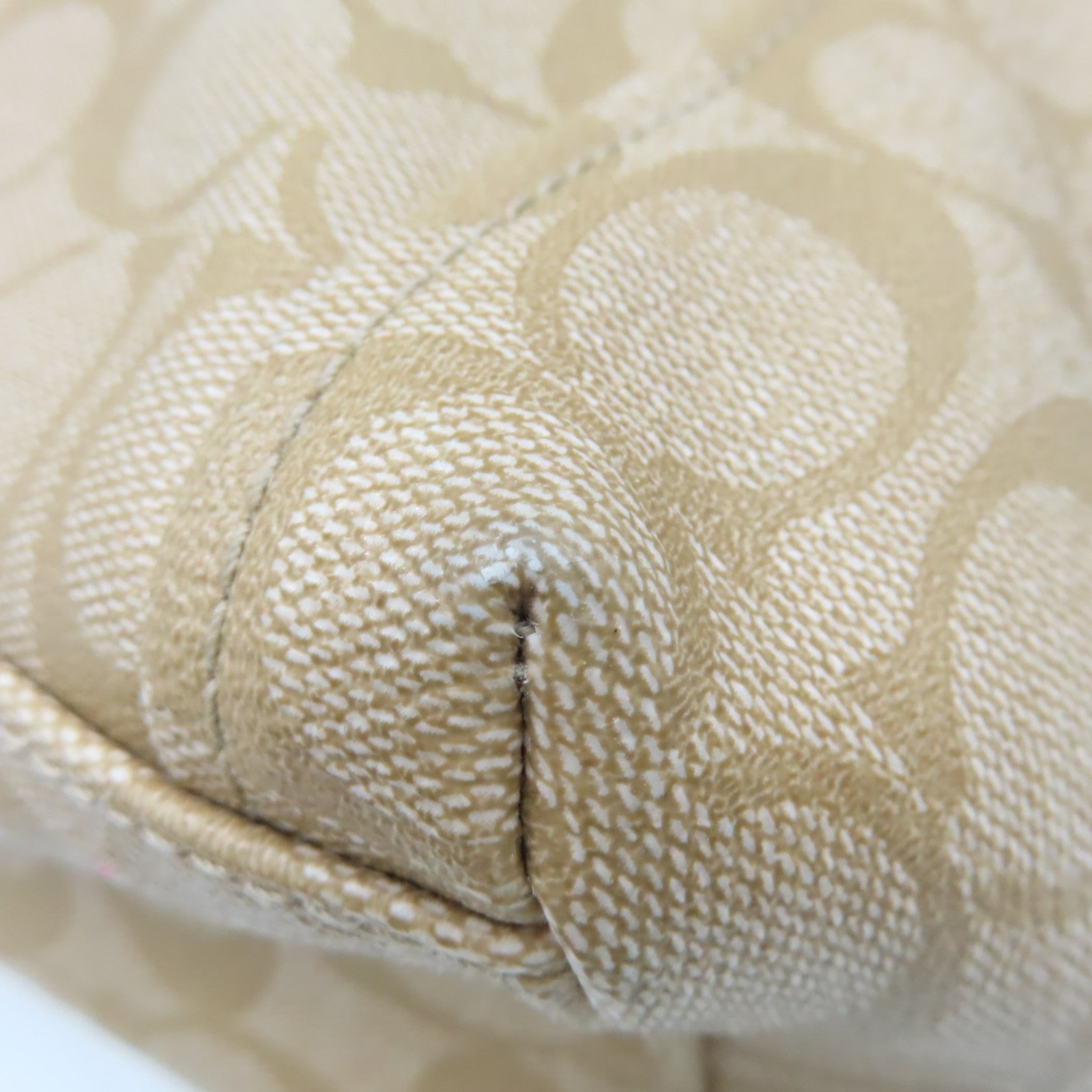 COACH 塗層帆布2Way Shoulder Bag手挽肩背兩用袋啡色/粉紅色