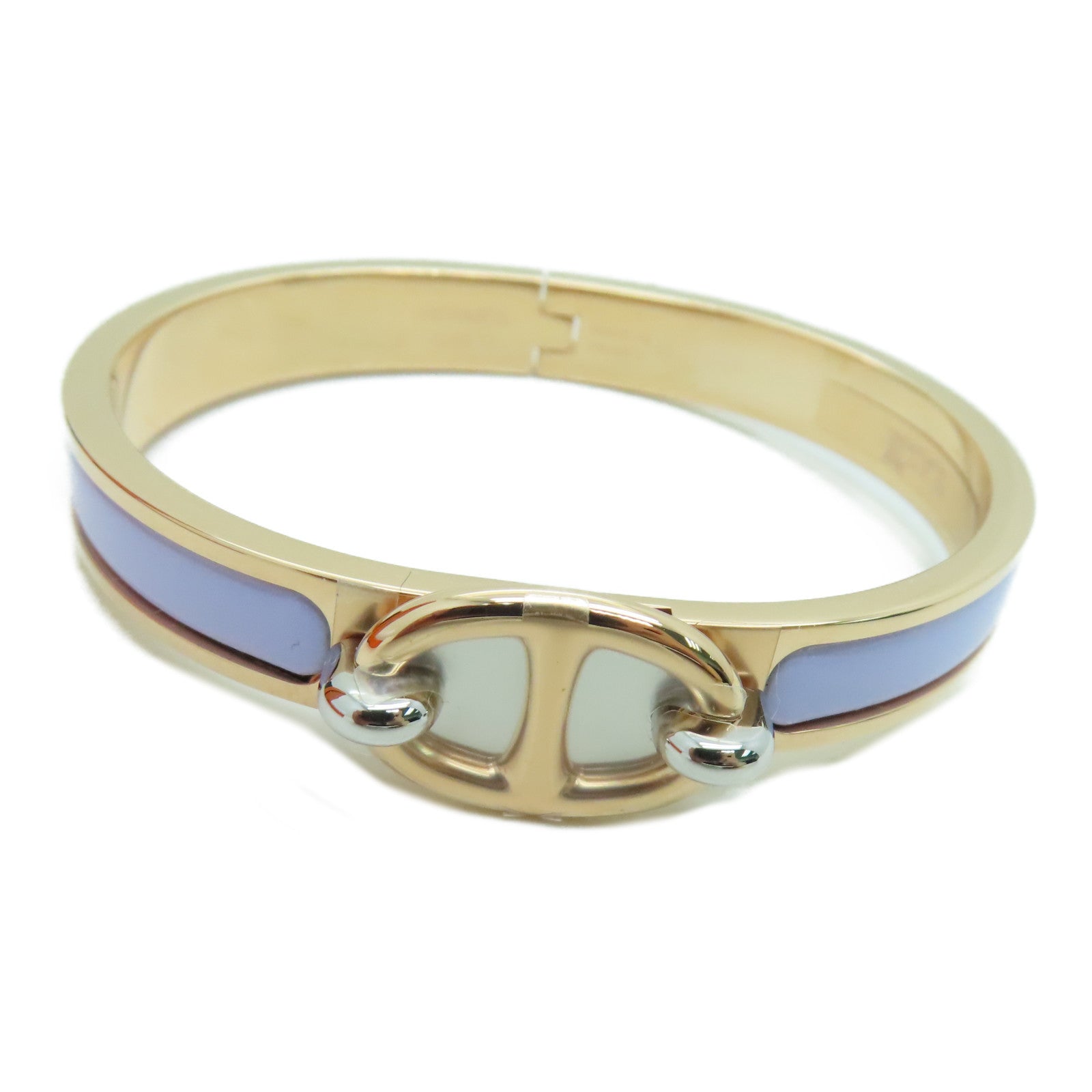 HERMES 金屬Bracelet金扣手鐲紫色