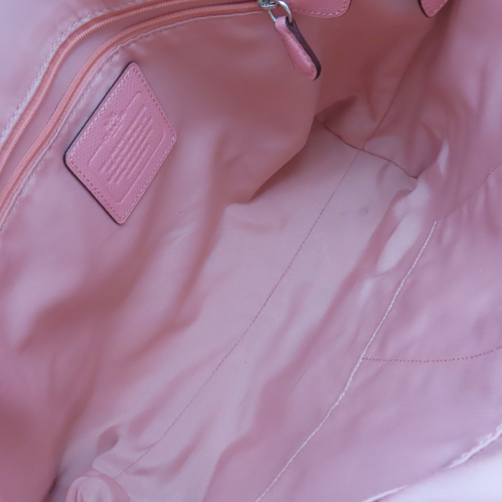 COACH 塗層帆布2Way Shoulder Bag手挽肩背兩用袋啡色/粉紅色