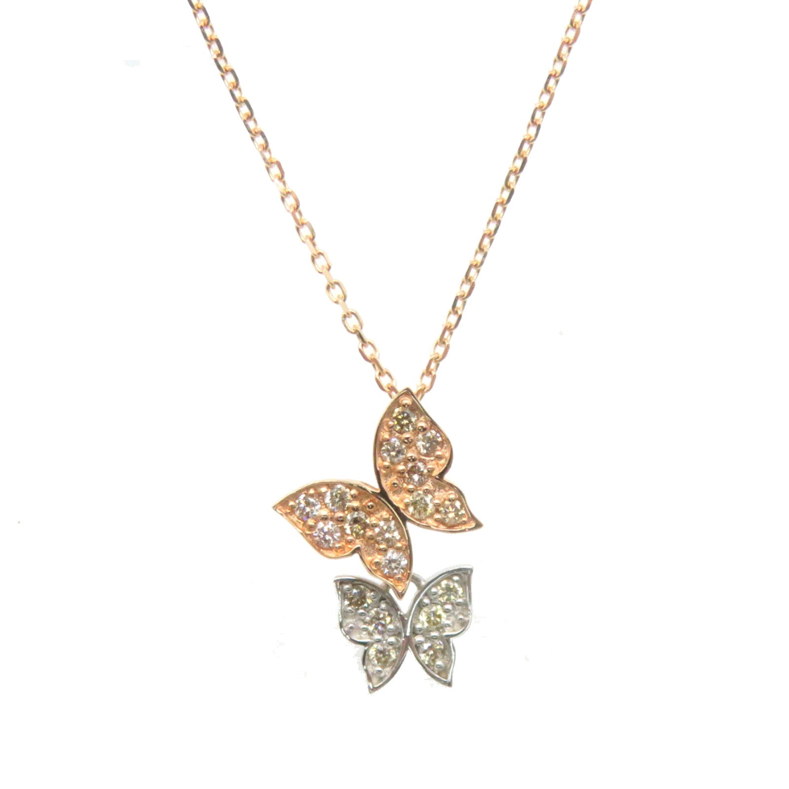 JEWELRY 18K白金/18K玫瑰金0.20ct鑽石Diamond Necklace項鏈