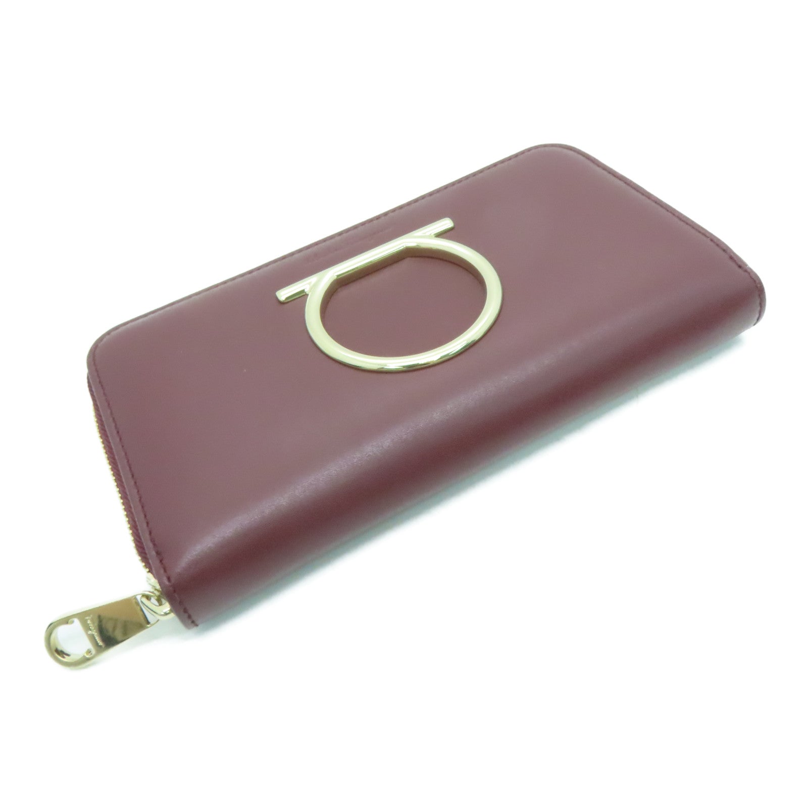 Salvatore Ferragamo 牛皮皮革Long Wallet金扣长钱包红色