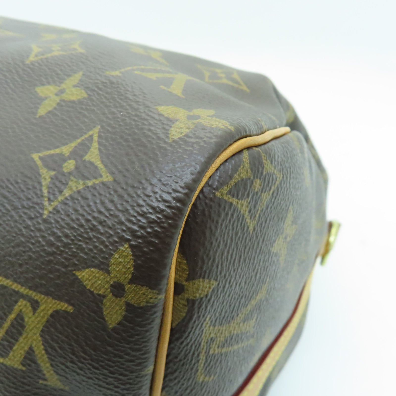 LOUIS VUITTON Monogram Speedy Bandouliere 30金扣手挽肩背兩用袋啡色