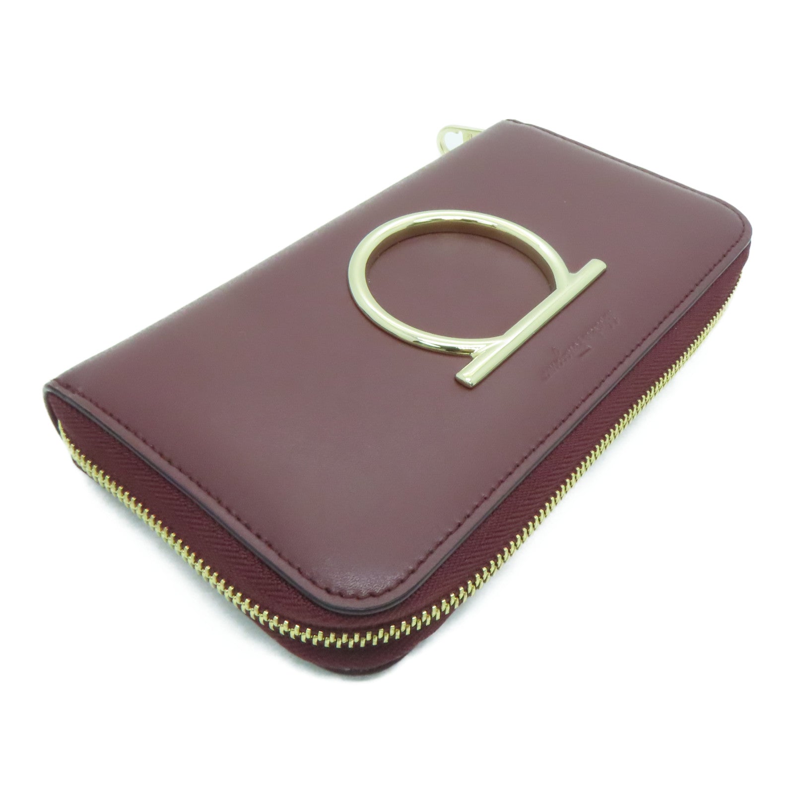 Salvatore Ferragamo 牛皮皮革Long Wallet金扣长钱包红色