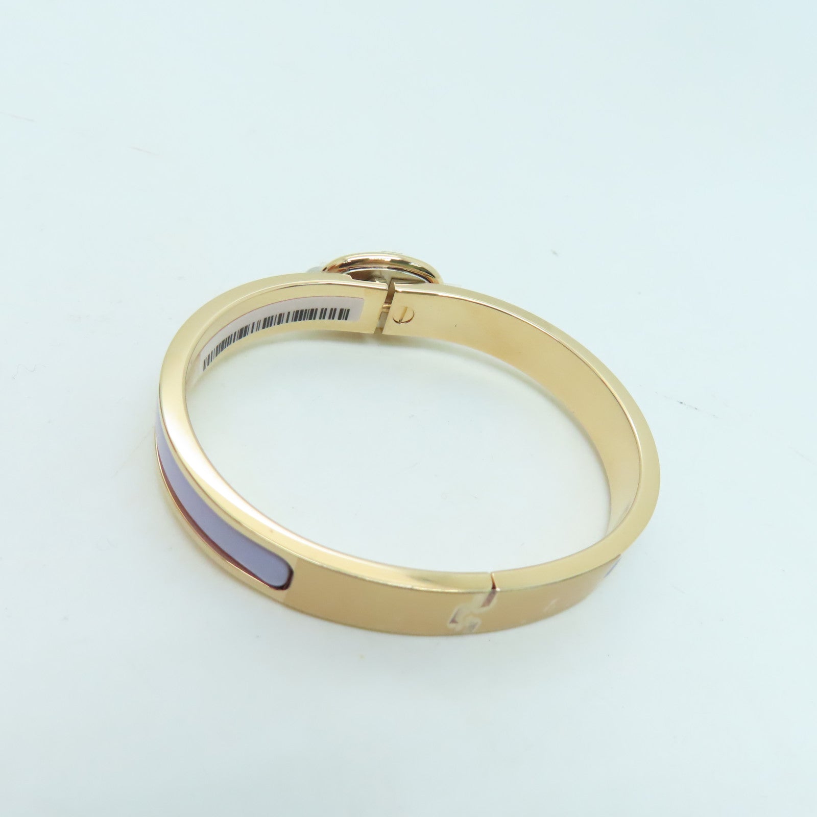 HERMES 金屬Bracelet金扣手鐲紫色