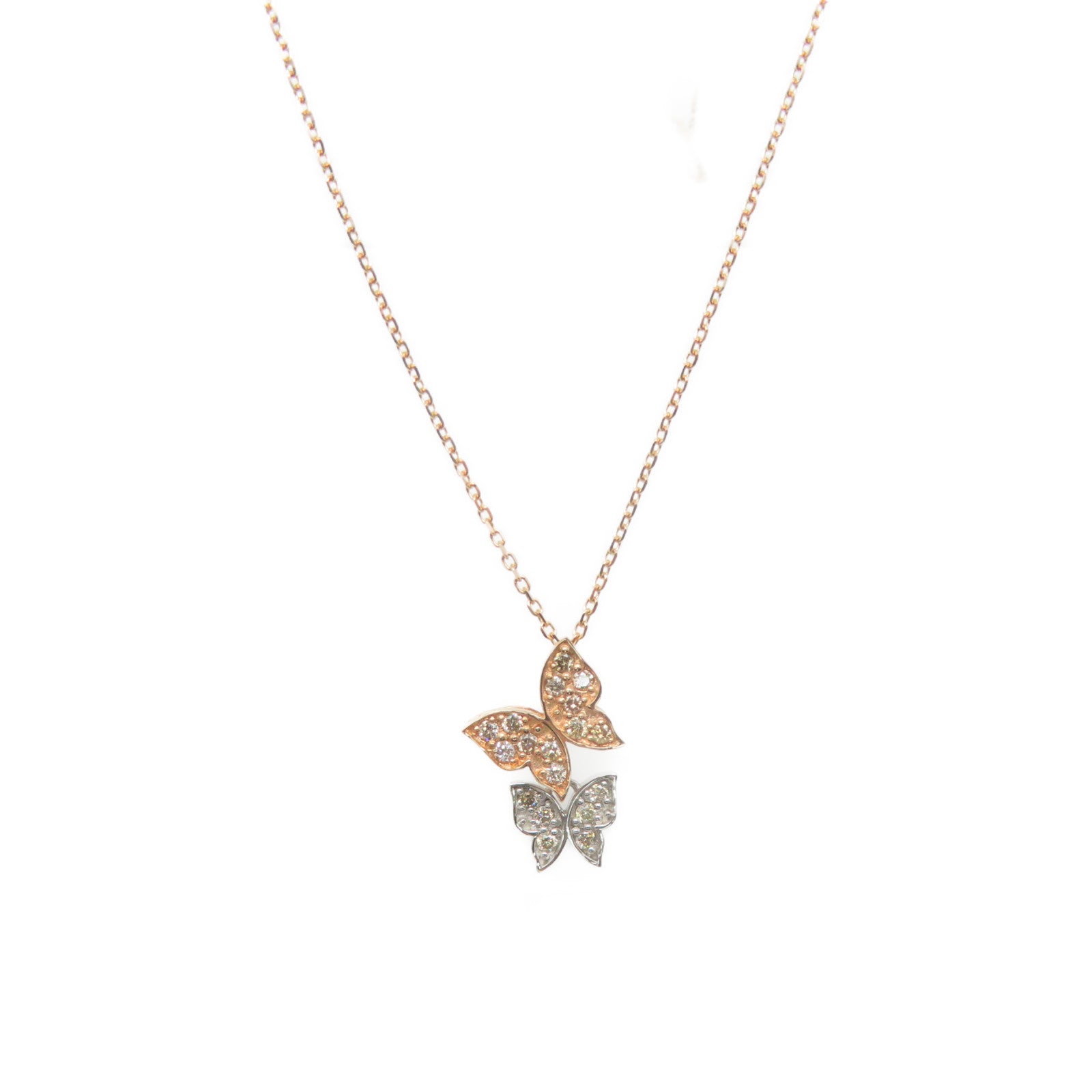 JEWELRY 18K白金/18K玫瑰金0.20ct鑽石Diamond Necklace項鏈