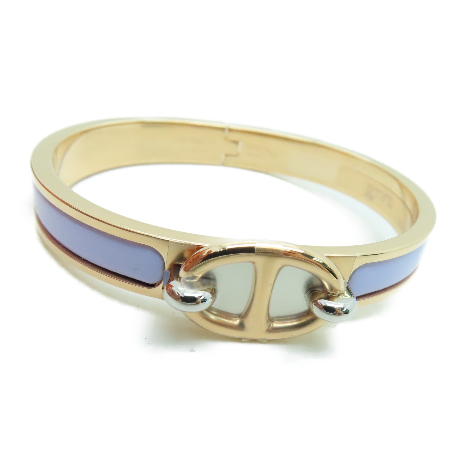HERMES 金屬Bracelet金扣手鐲紫色