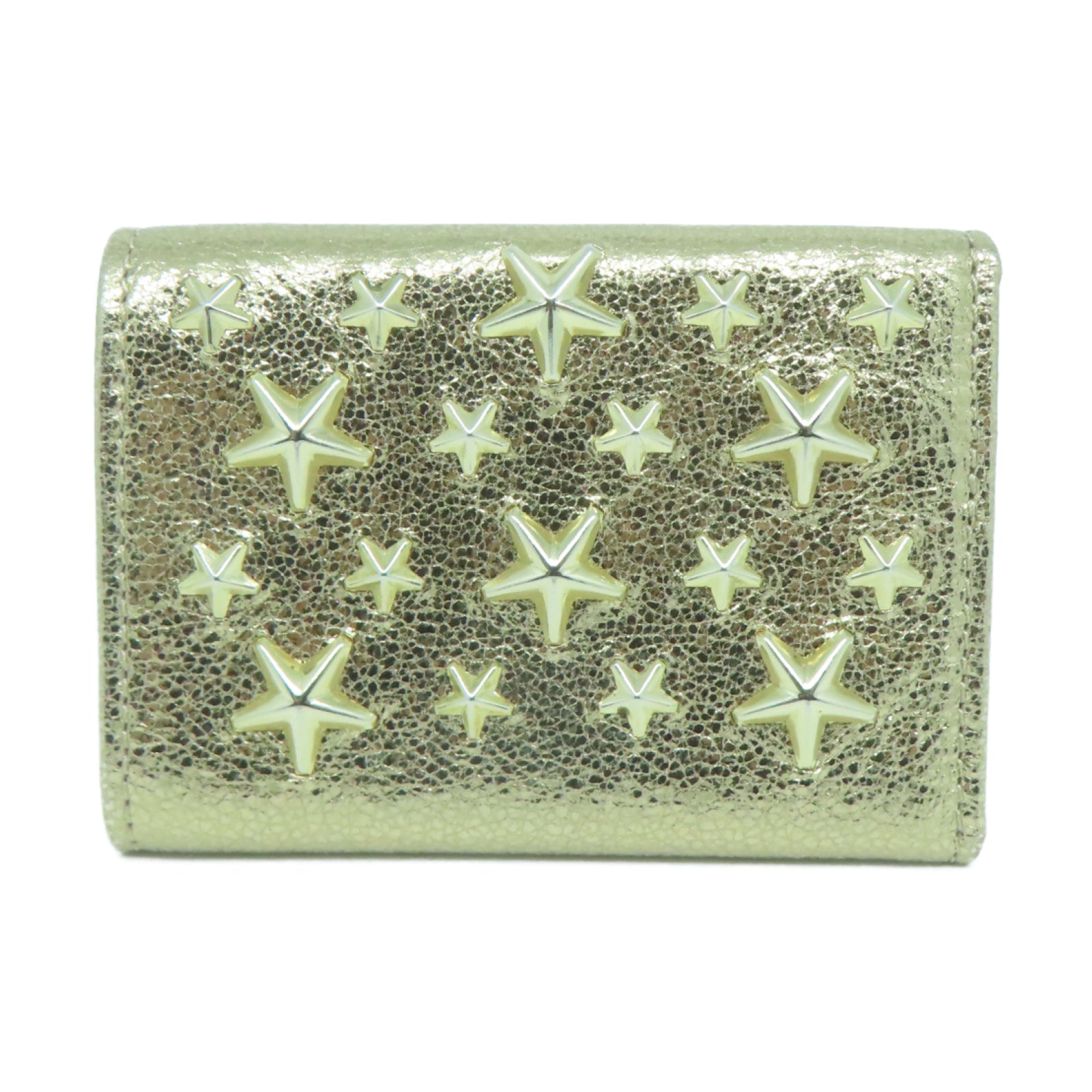 JIMMY CHOO 牛皮皮革Wallet金扣錢包金色