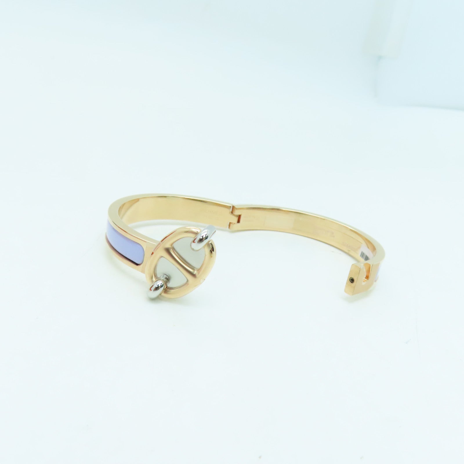 HERMES 金屬Bracelet金扣手鐲紫色