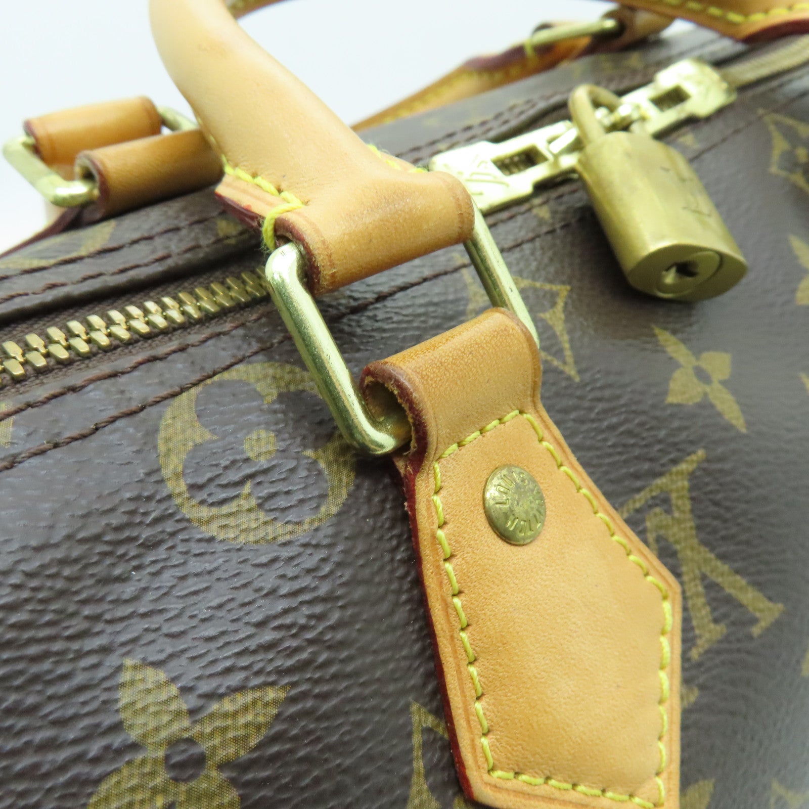 LOUIS VUITTON Monogram Speedy Bandouliere 30金扣手挽肩背兩用袋啡色