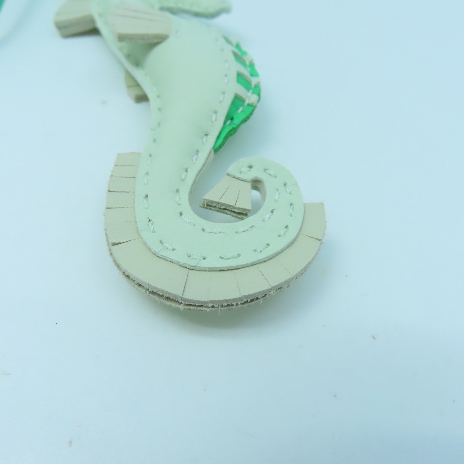 HERMES Milo羊皮皮革Hippo Charm掛飾綠色