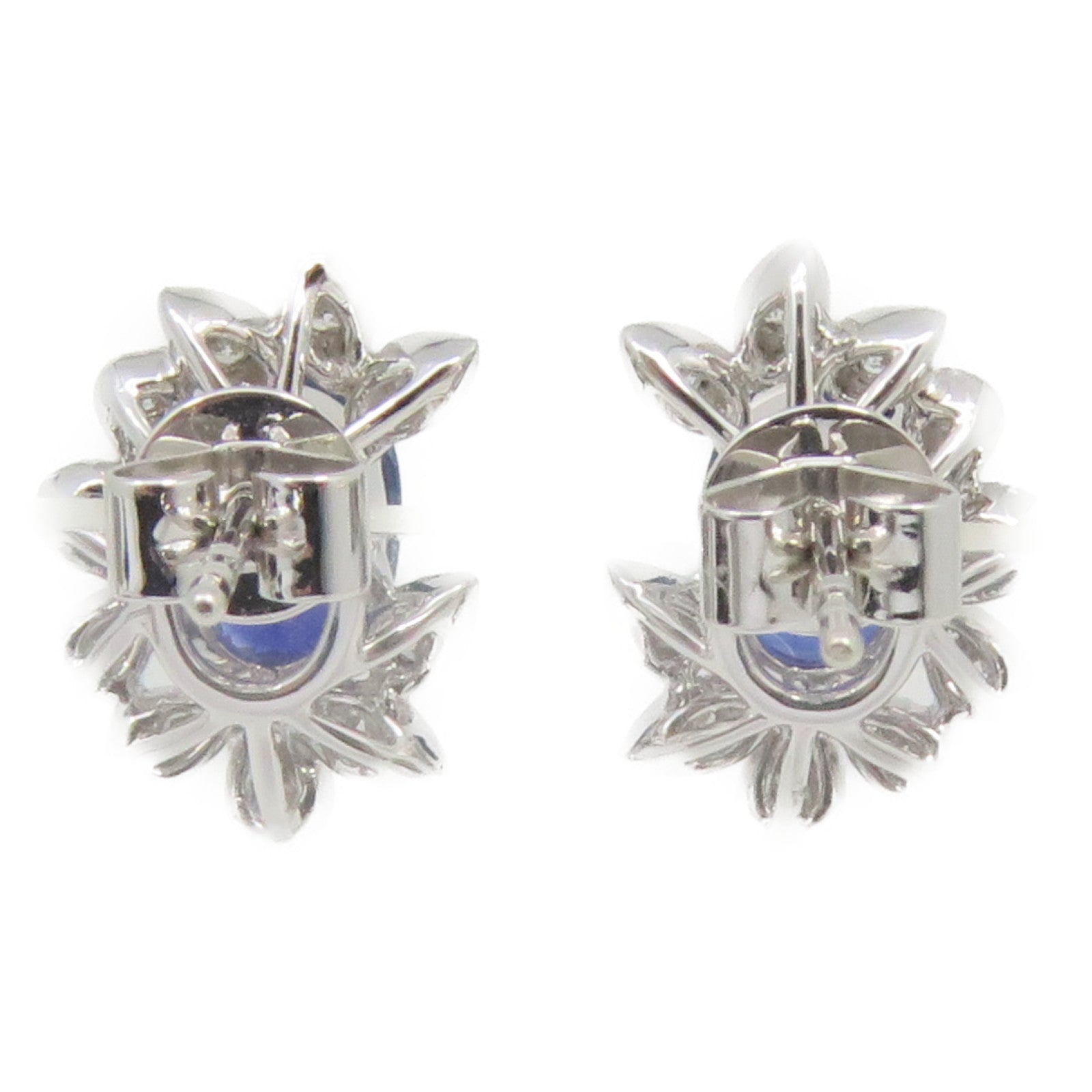 JEWELRY 【激減優惠】18K白金Sapphire Earrings 1.91ct藍寶石/0.192ct鑽石耳環
