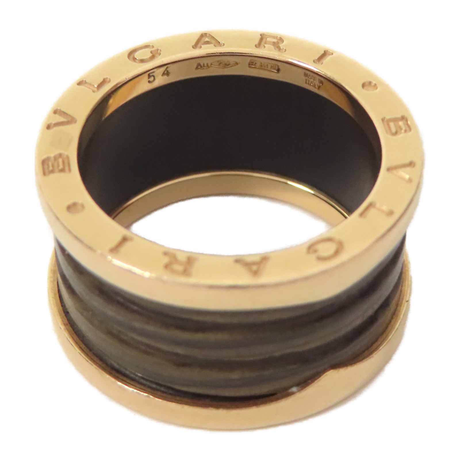 BVLGARI 18K玫瑰金Ring戒指US#6.25玫瑰金色/啡色