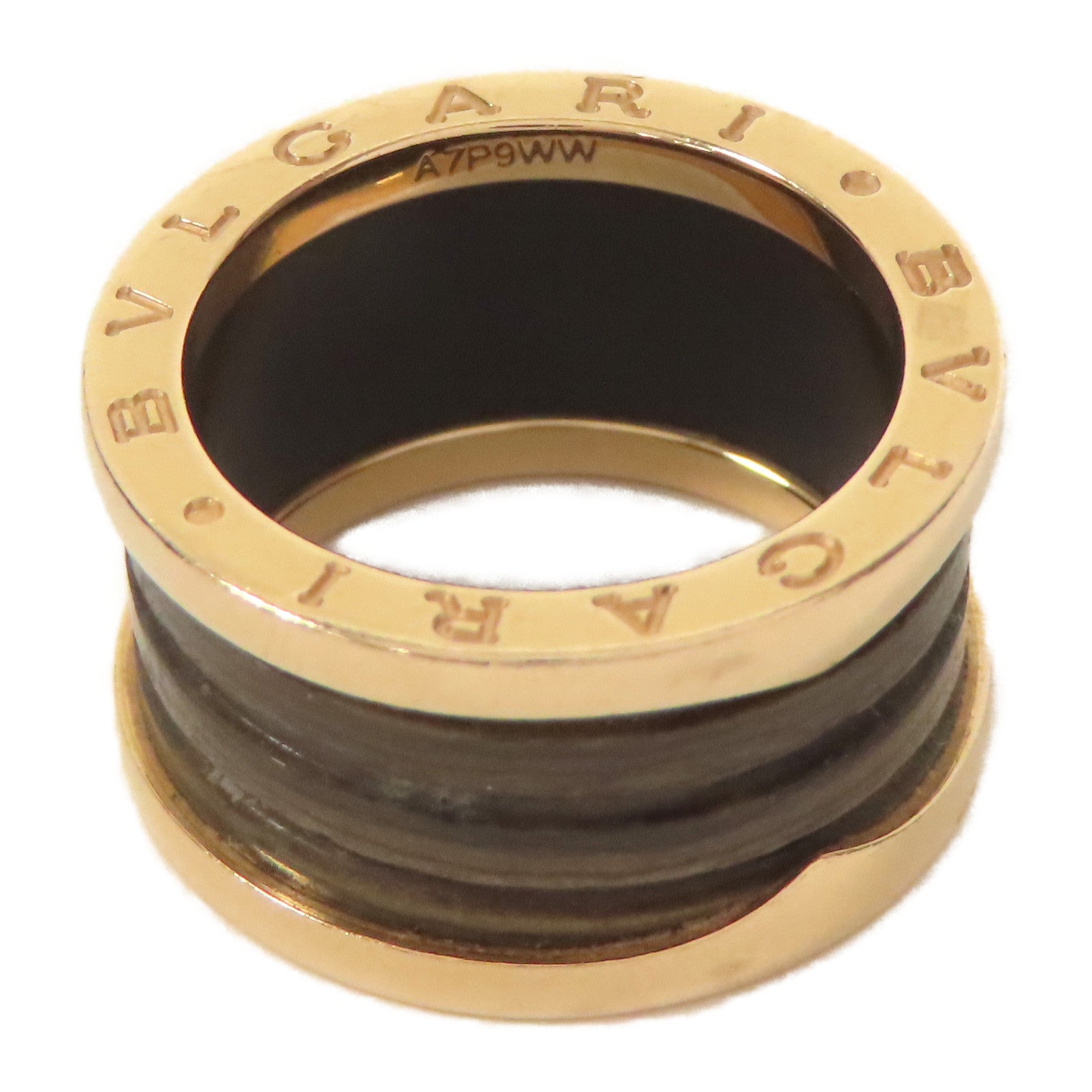 BVLGARI 18K玫瑰金Ring戒指US#6.25玫瑰金色/啡色