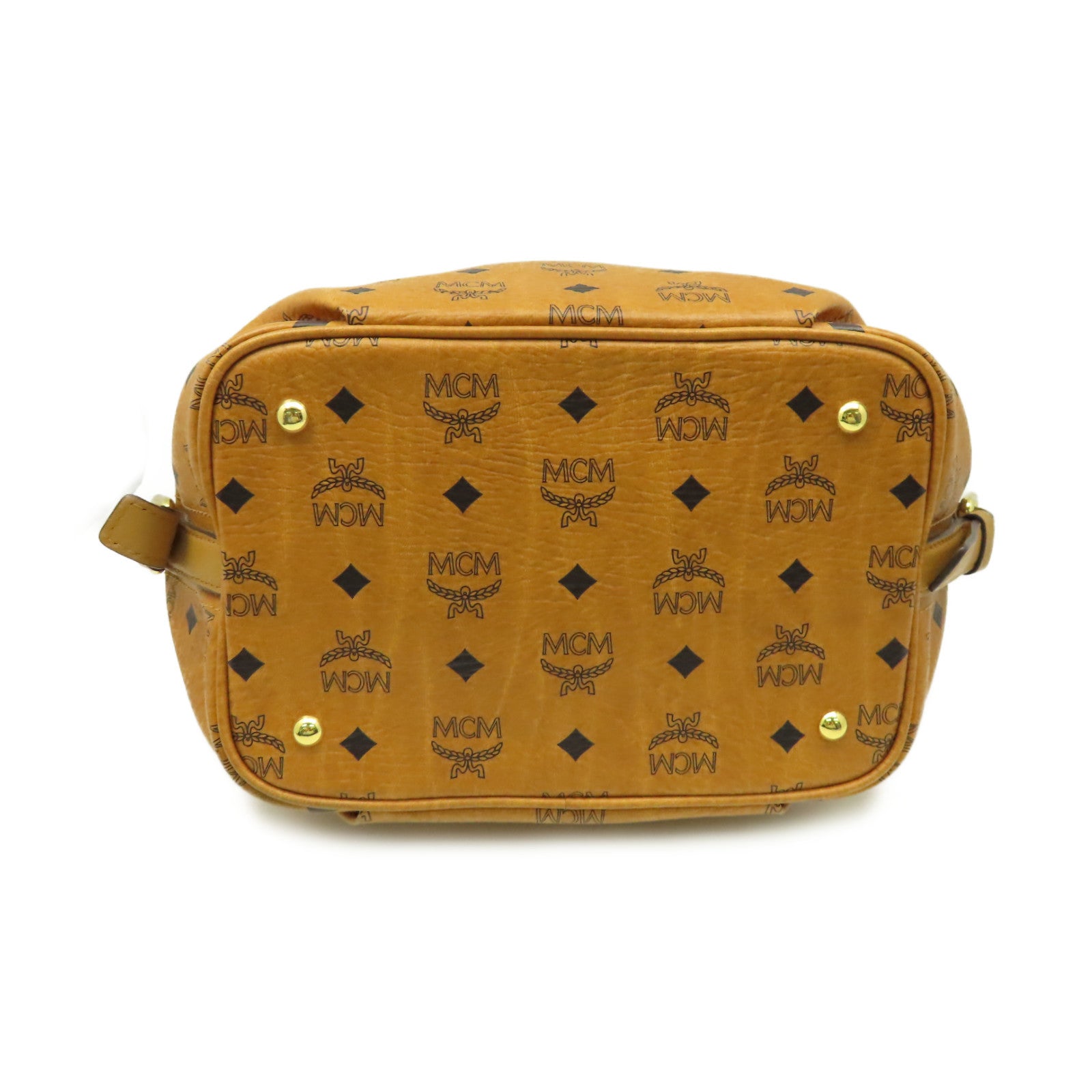 MCM 牛皮皮革Shoulder Bag金扣肩背袋啡色