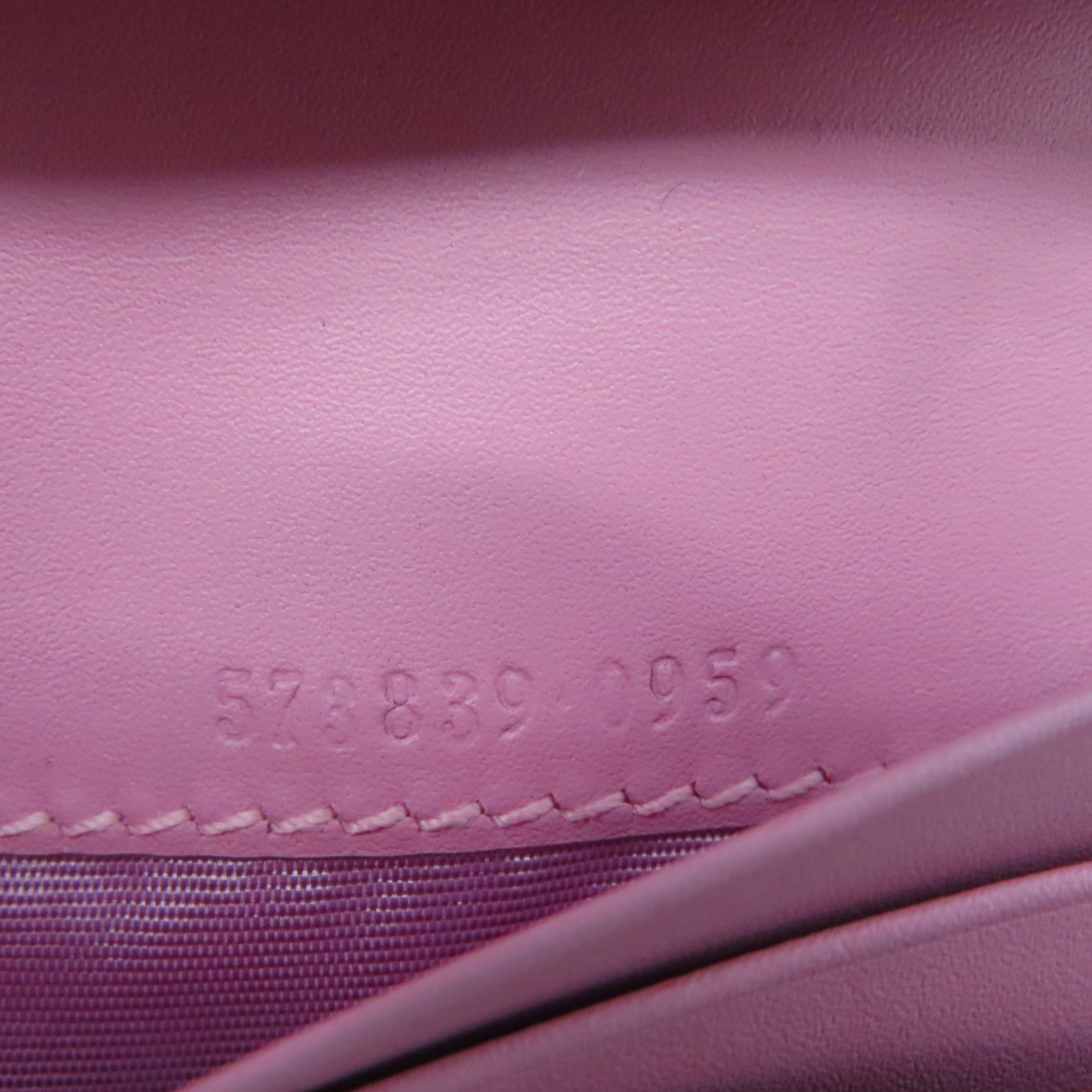 GUCCI 塗層帆布Wallet金扣錢包粉紅色/啡色