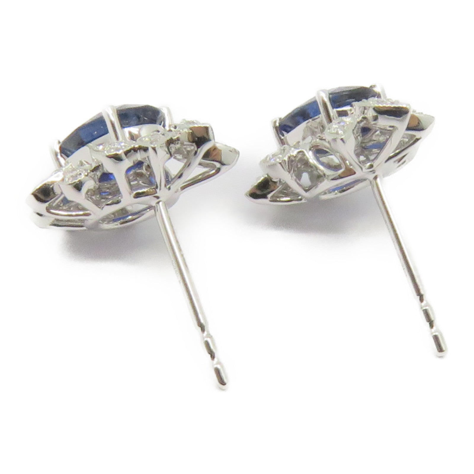 JEWELRY 【激減優惠】18K白金Sapphire Earrings 1.91ct藍寶石/0.192ct鑽石耳環
