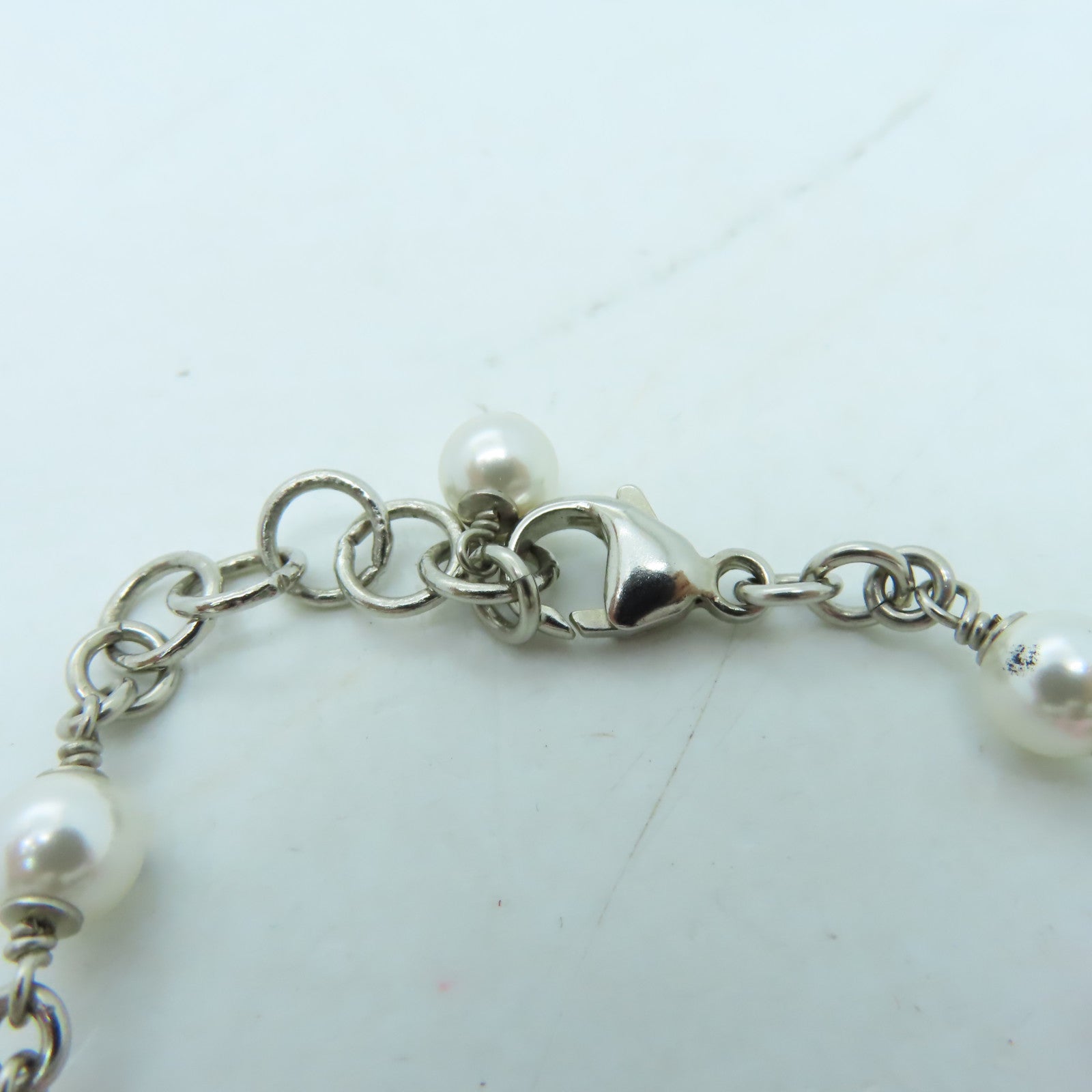 CHANEL 金屬Bracelet手鏈粉紅色/白色