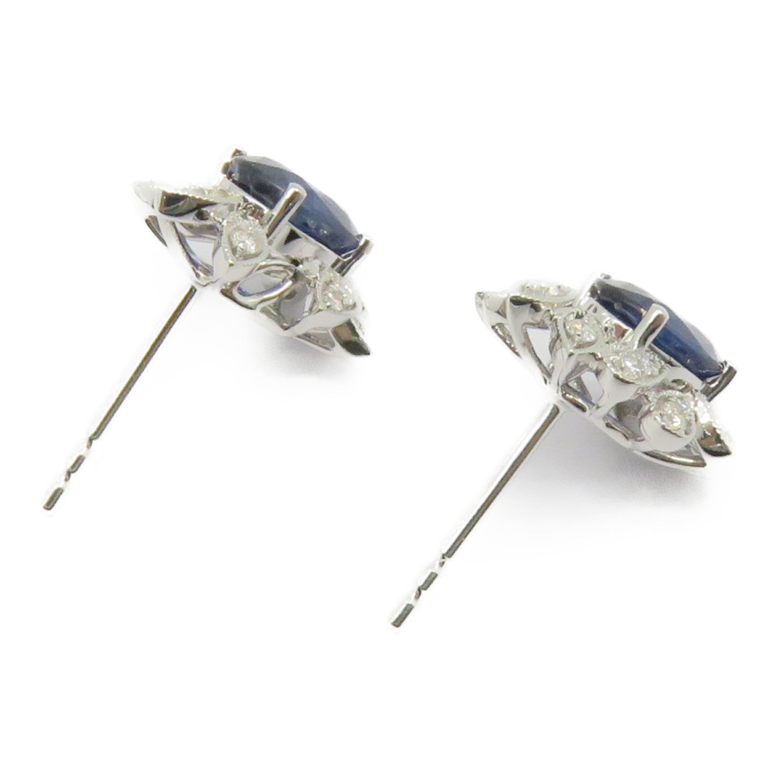 JEWELRY 【激減優惠】18K白金Sapphire Earrings 1.91ct藍寶石/0.192ct鑽石耳環