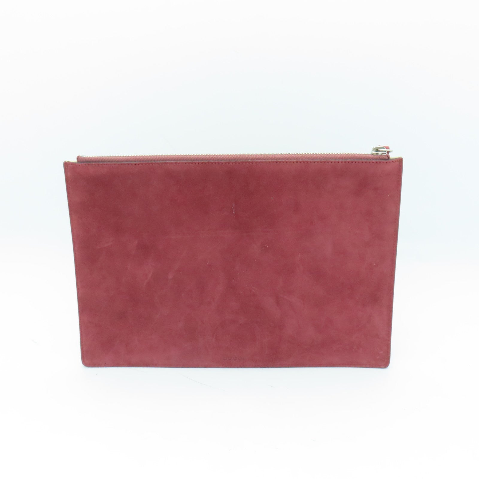 GUCCI 塗層皮革Clutch Bag銀扣手拿包紅色/多色
