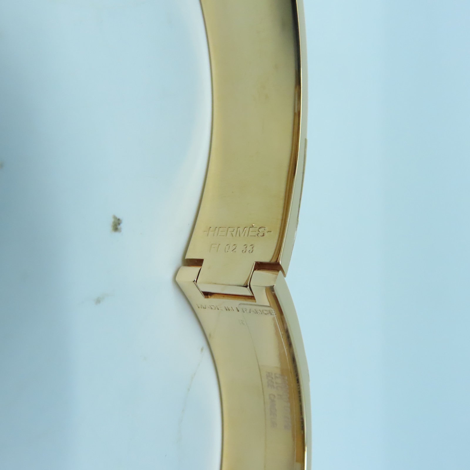 HERMES 金屬Clic H Bracelet金扣手鐲粉紅色