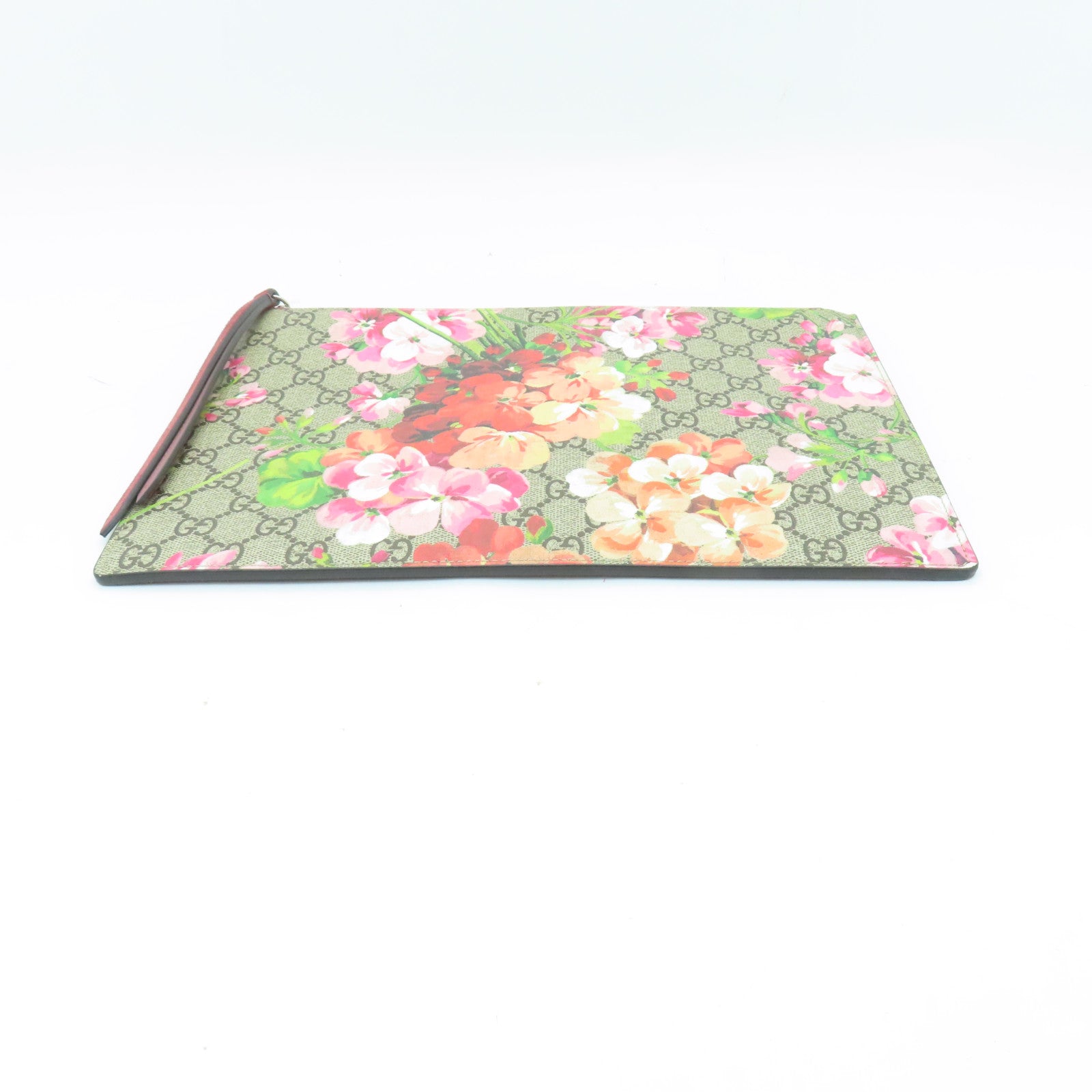 GUCCI 塗層皮革Clutch Bag銀扣手拿包紅色/多色