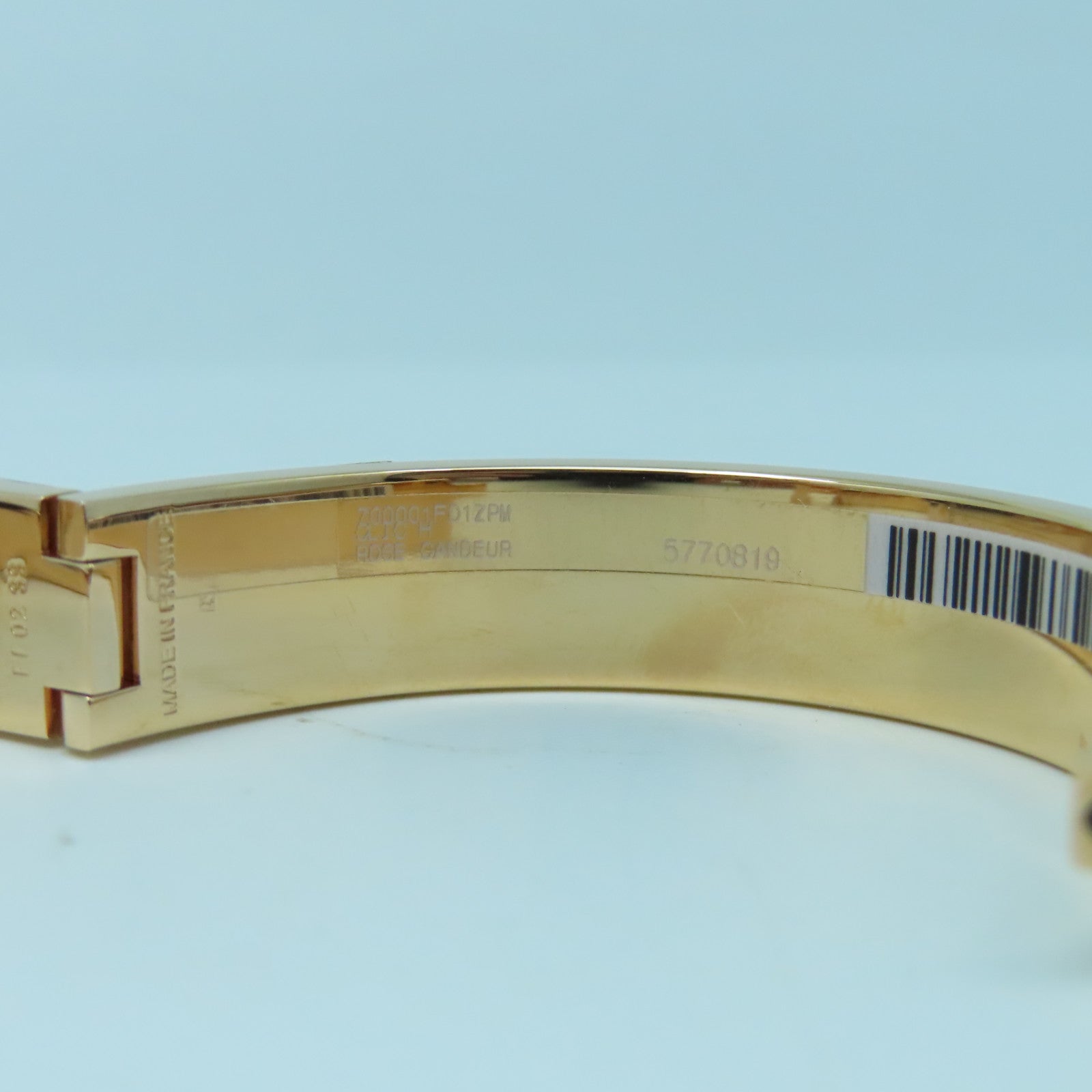 HERMES 金屬Clic H Bracelet金扣手鐲粉紅色