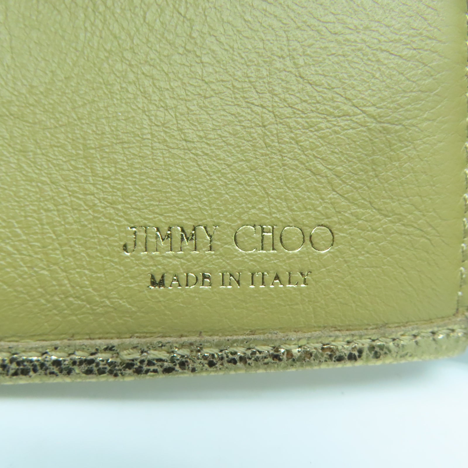 JIMMY CHOO 牛皮皮革Wallet金扣錢包金色