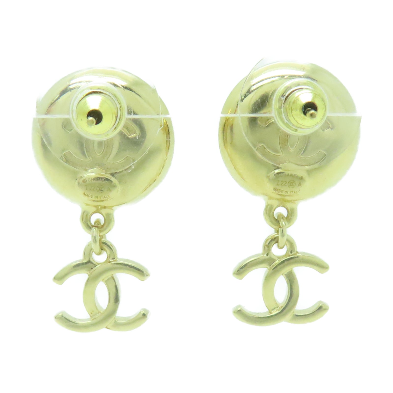 CHANEL 金屬Earrings耳環黑色/金色