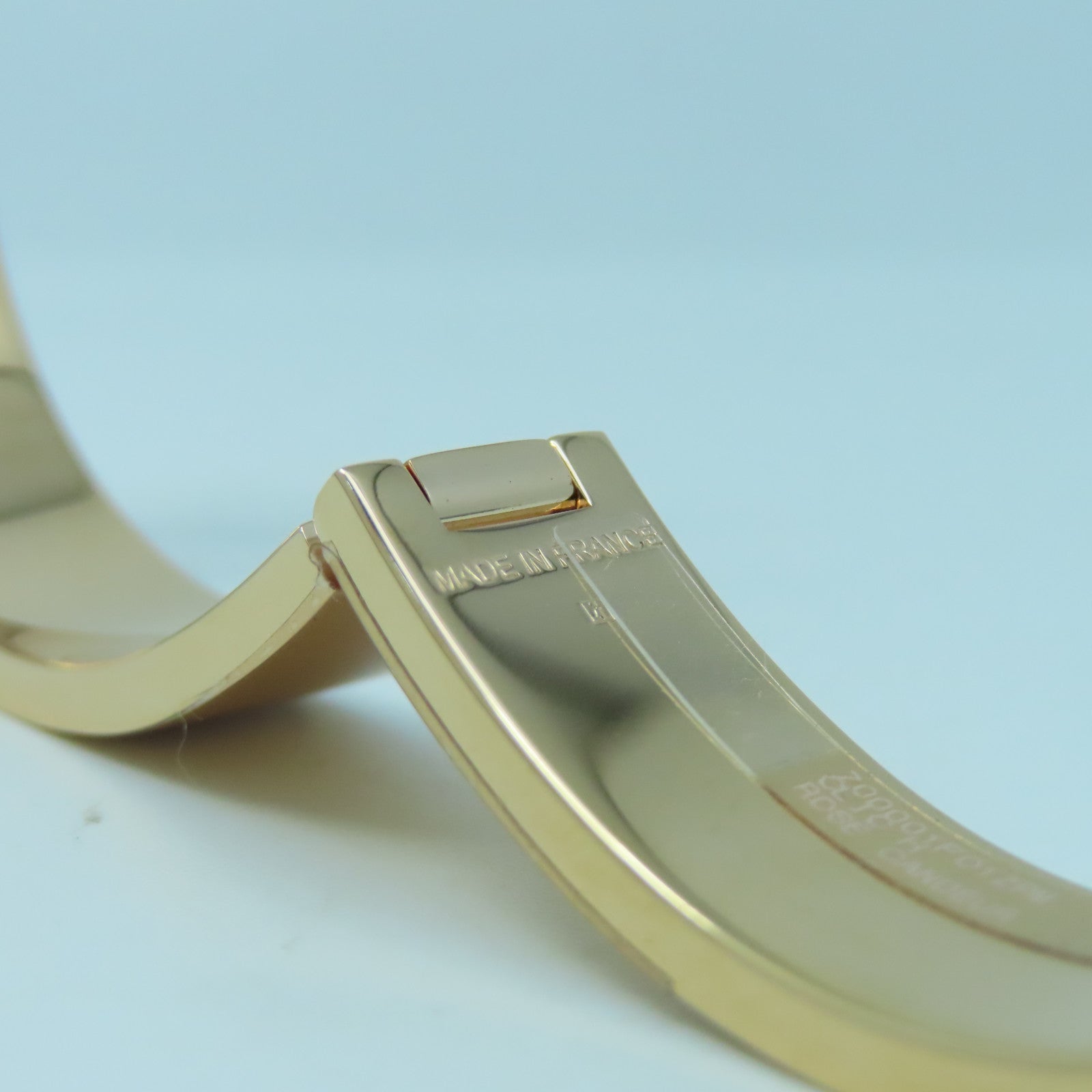 HERMES 金屬Clic H Bracelet金扣手鐲粉紅色